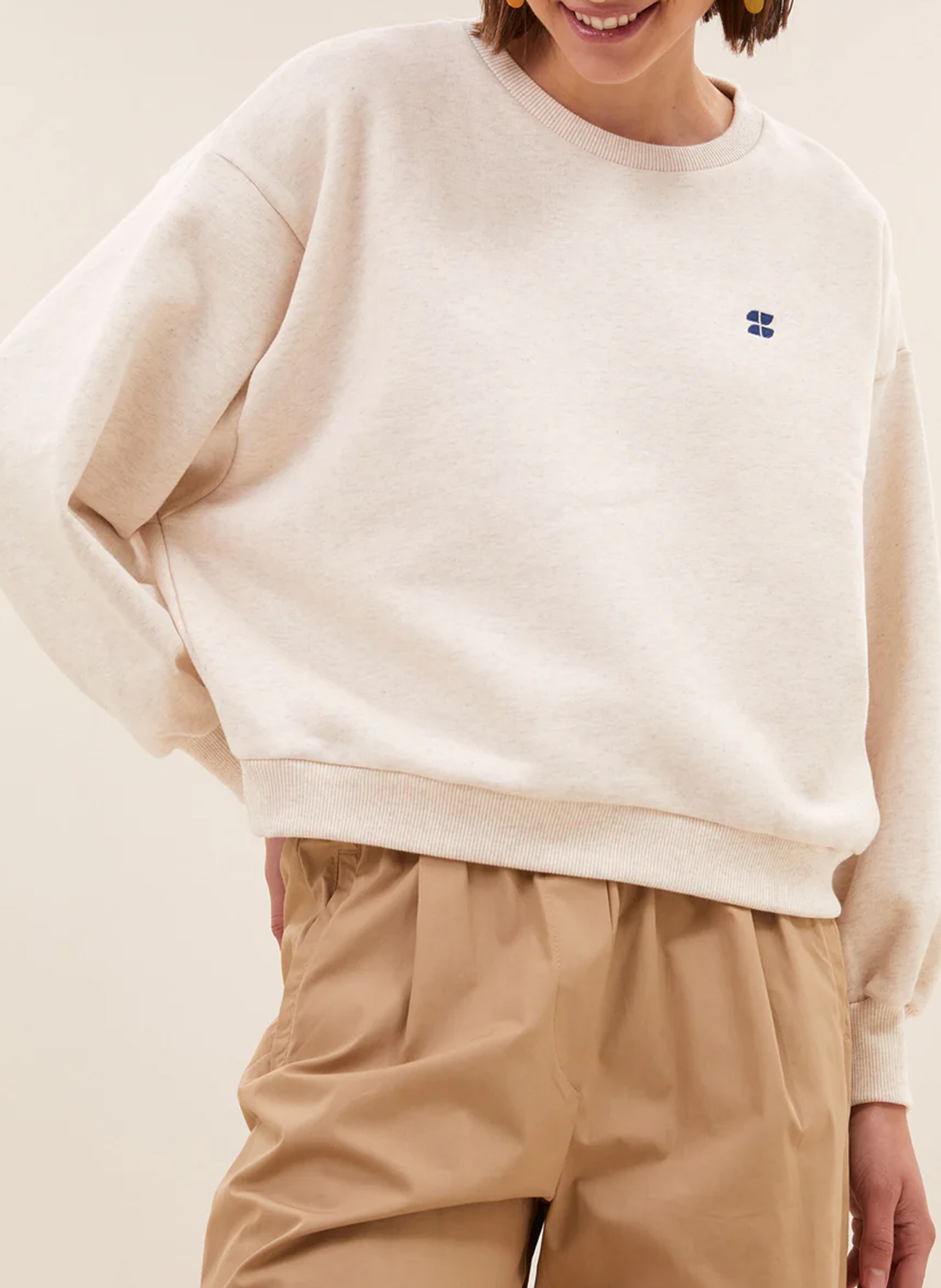 Oversize-Sweatshirt aus Bio-Baumwollmischung BY BAR Rosa