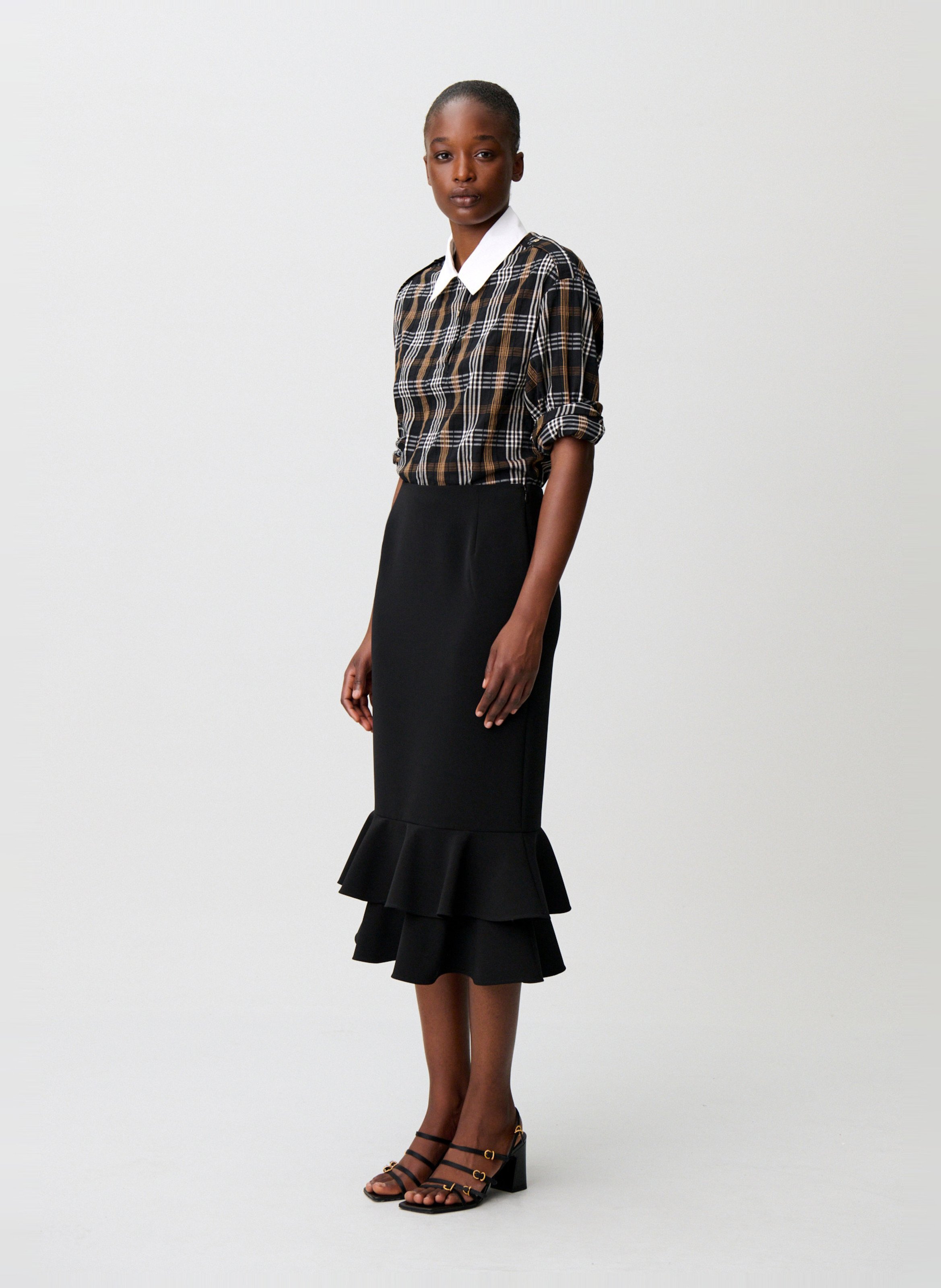 Ausgestellter Midirock CLAUDIE PIERLOT Schwarz