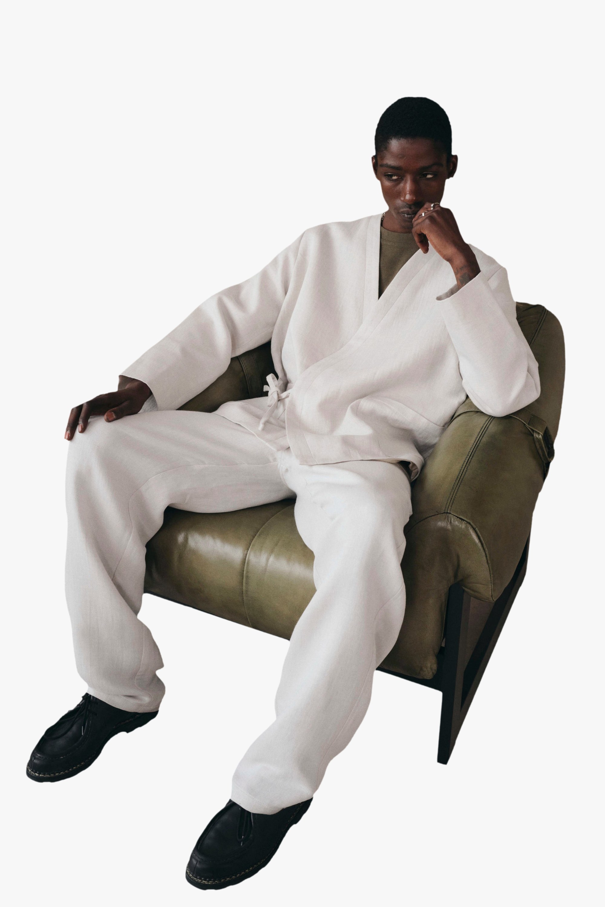 Elasticated relaxed Michigan pants | Grey Noyoco Men