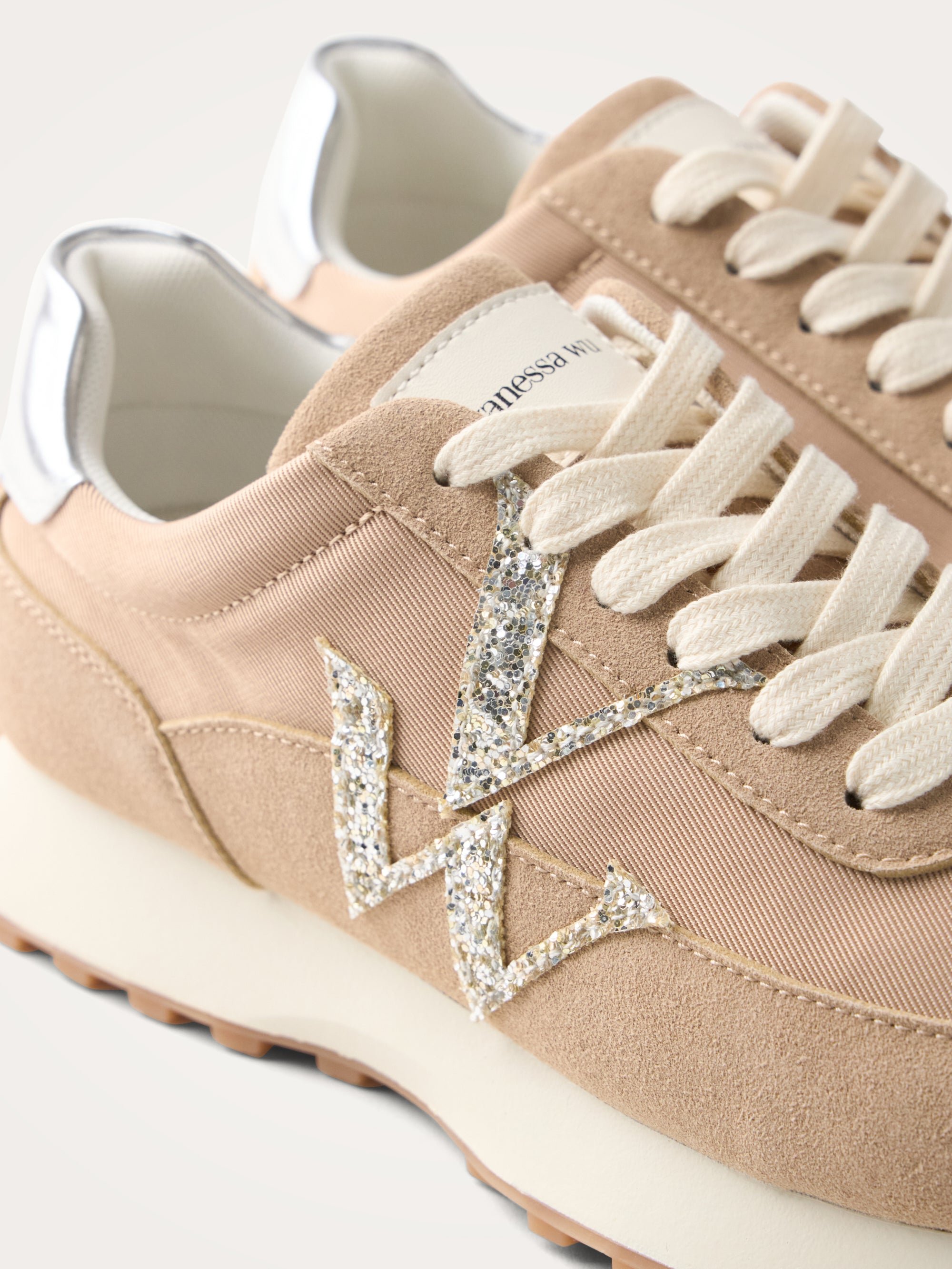 Sneakers with monogram on running sole VANESSA WU Beige