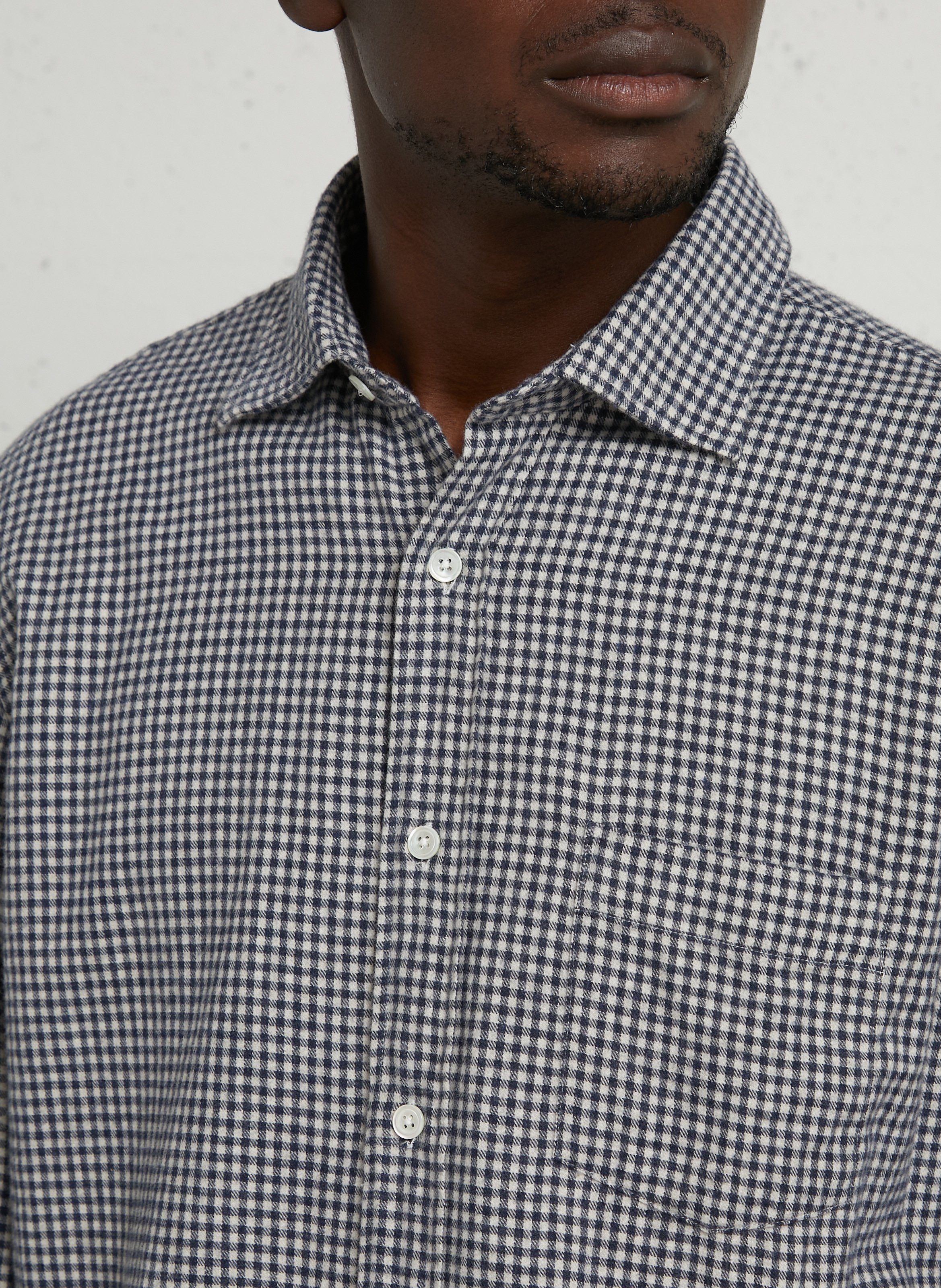 Chemise col classique en coton HARTFORD Bleu