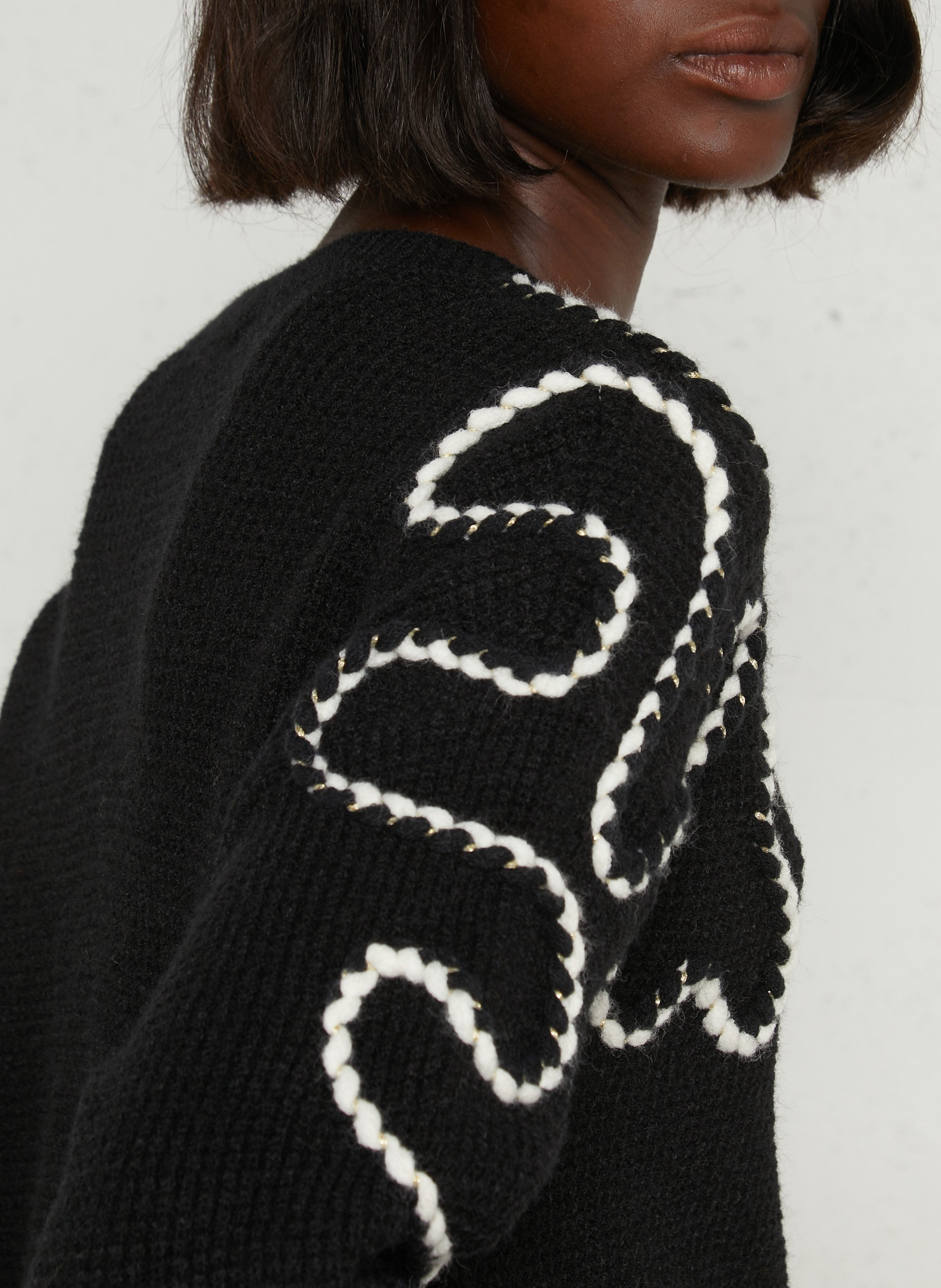 Weiter Pullover mit Rundhalsausschnitt THE KORNER Schwarz