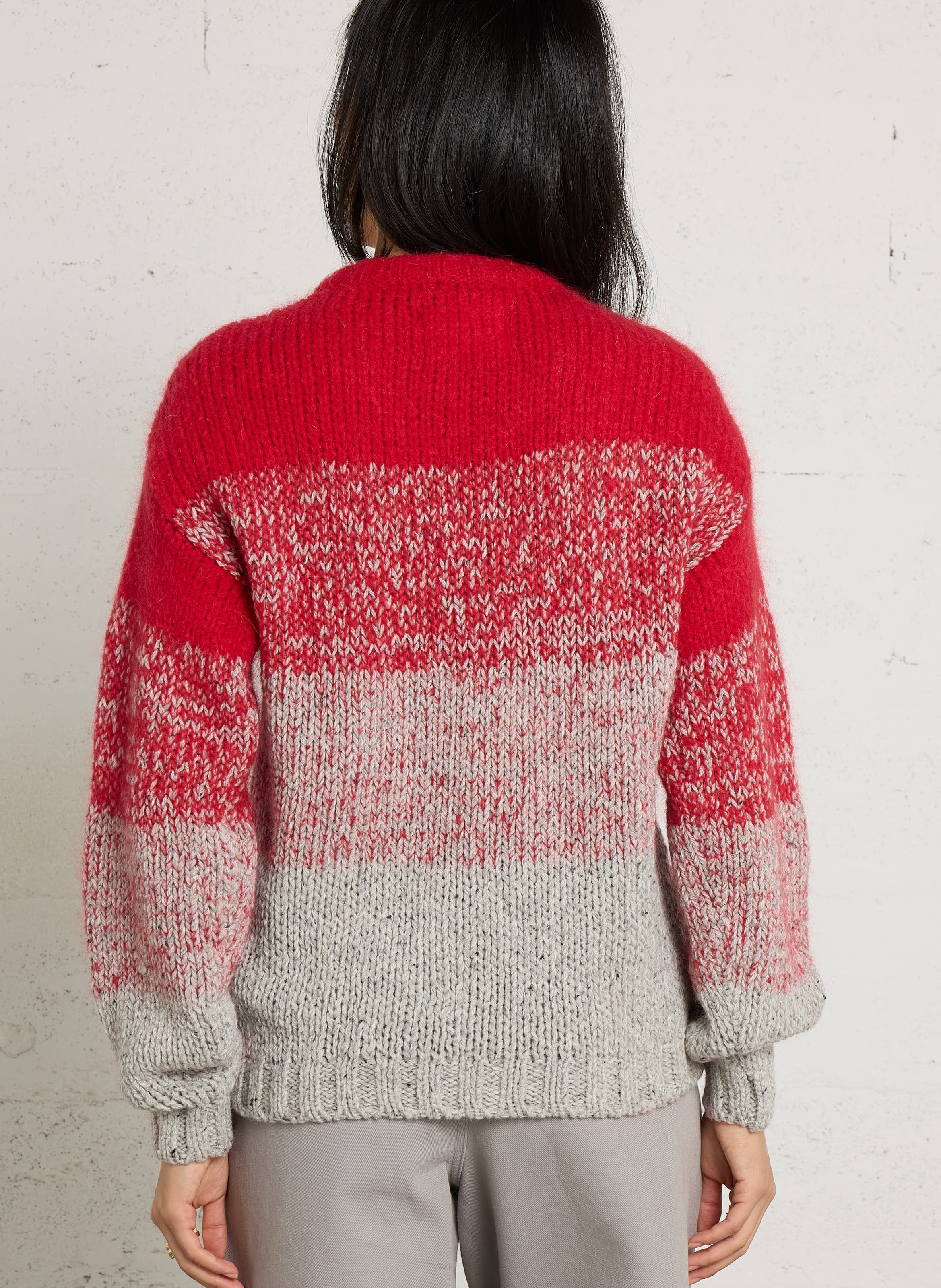 Gerade geschnittener Wollmix-Pullover LEON & HARPER Rot
