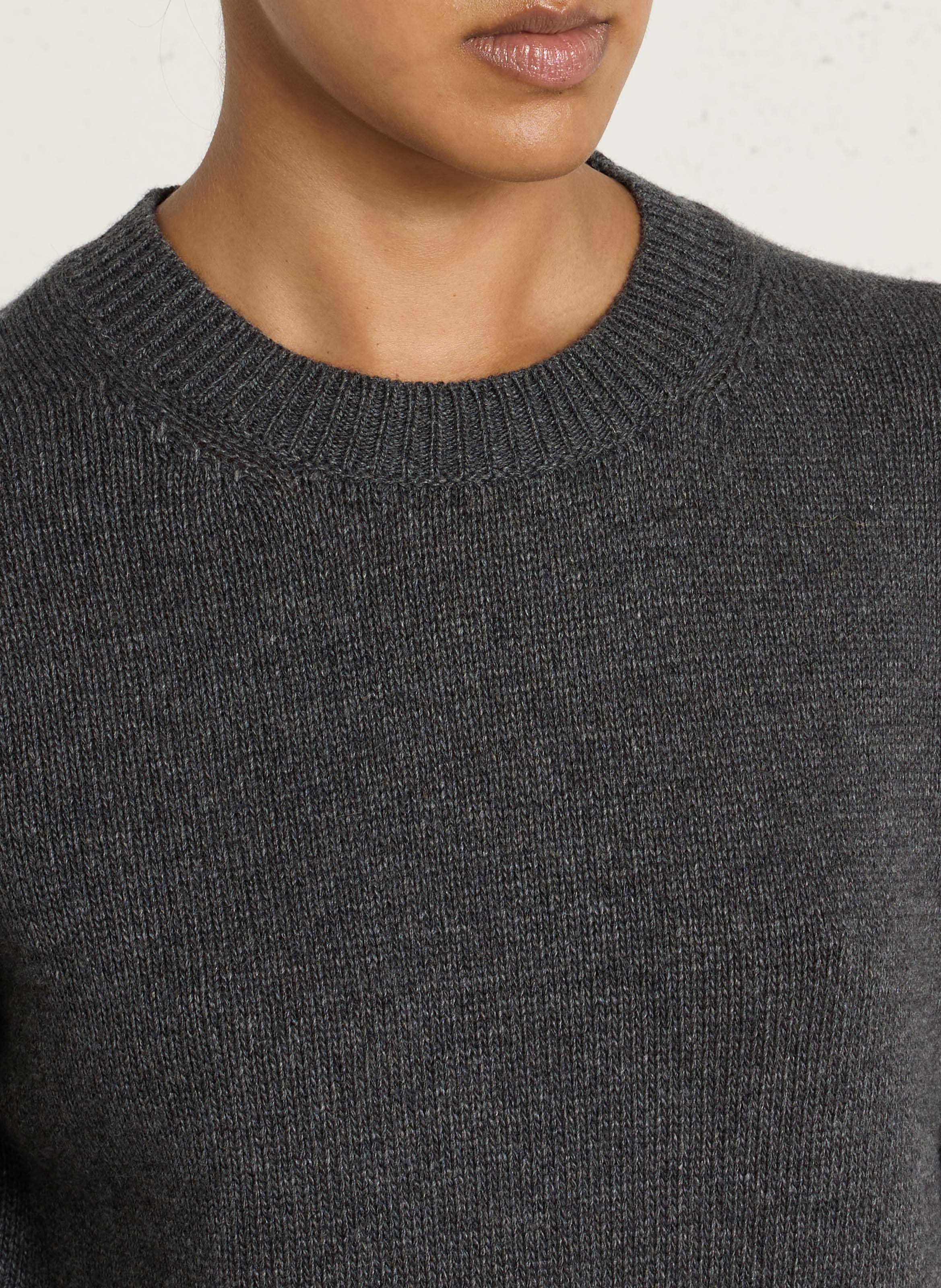 Pull droit col rond MOMONI Gris