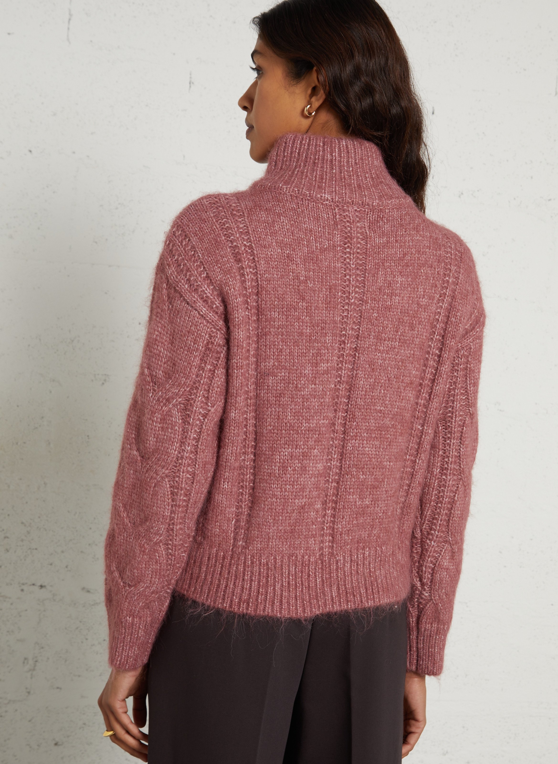 Gilet ample avec col montant  MAISON 123 Rose