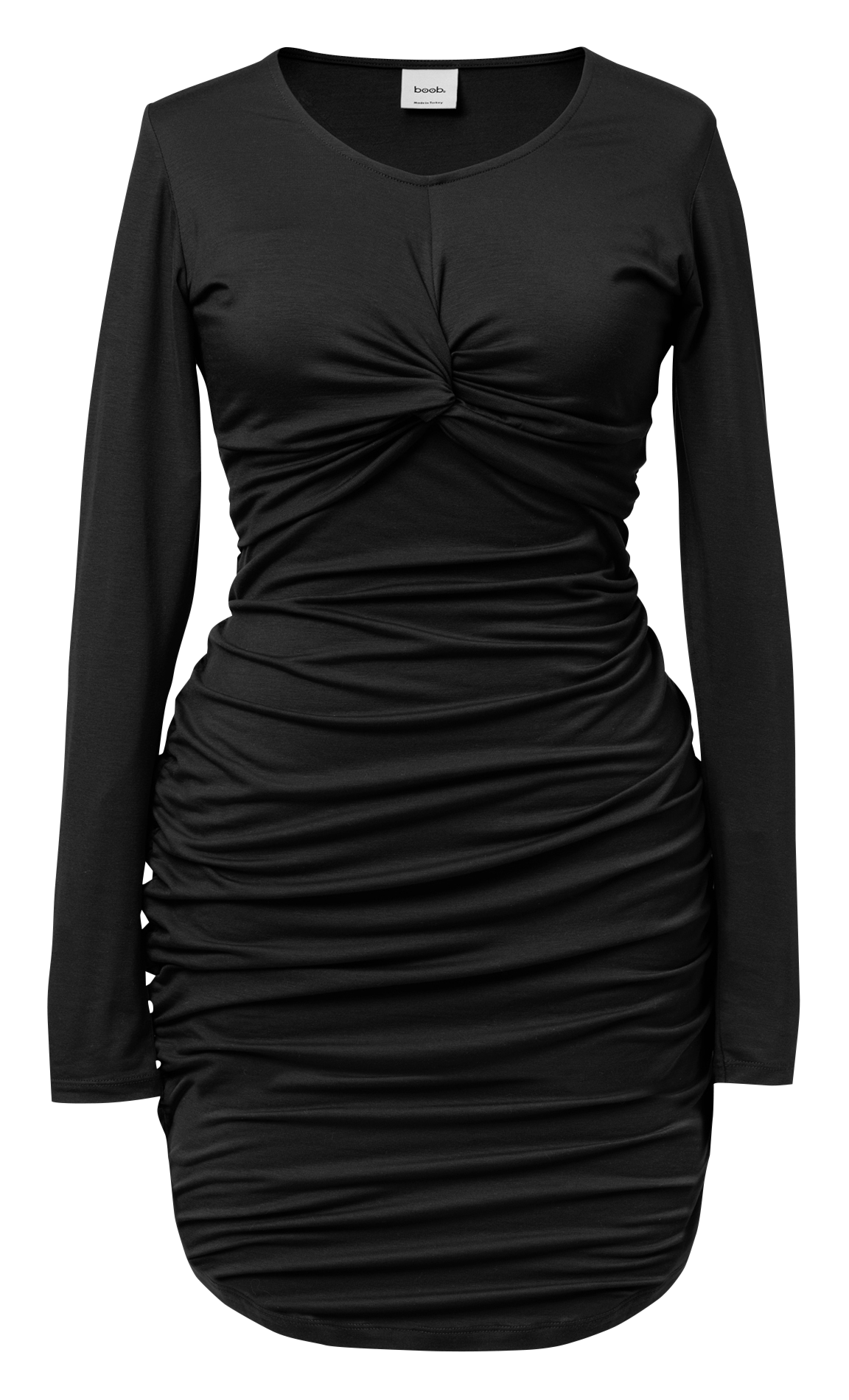 Robe courte d'allaitement col V  BOOB Noir