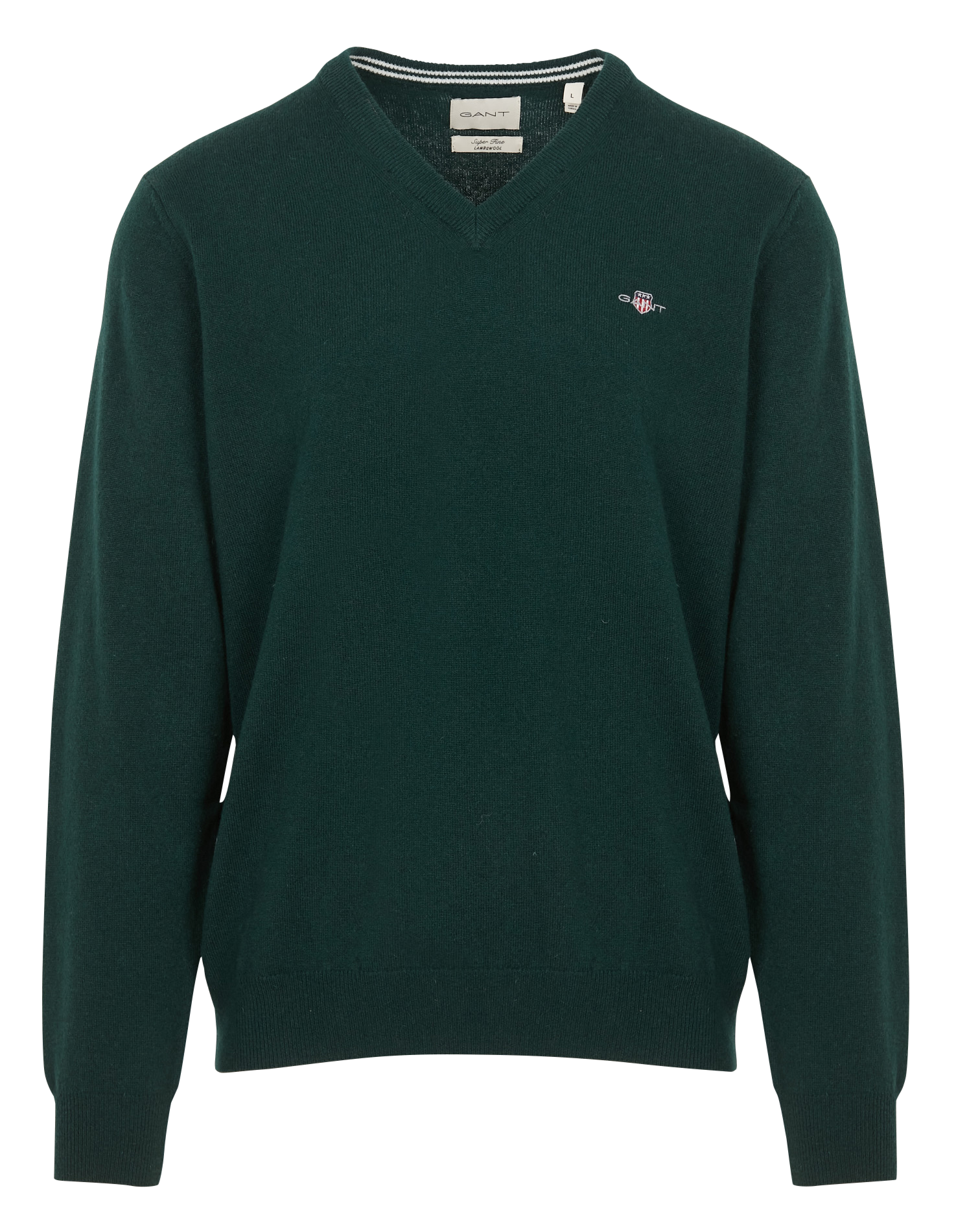 Wool V-neck sweater GANT Green