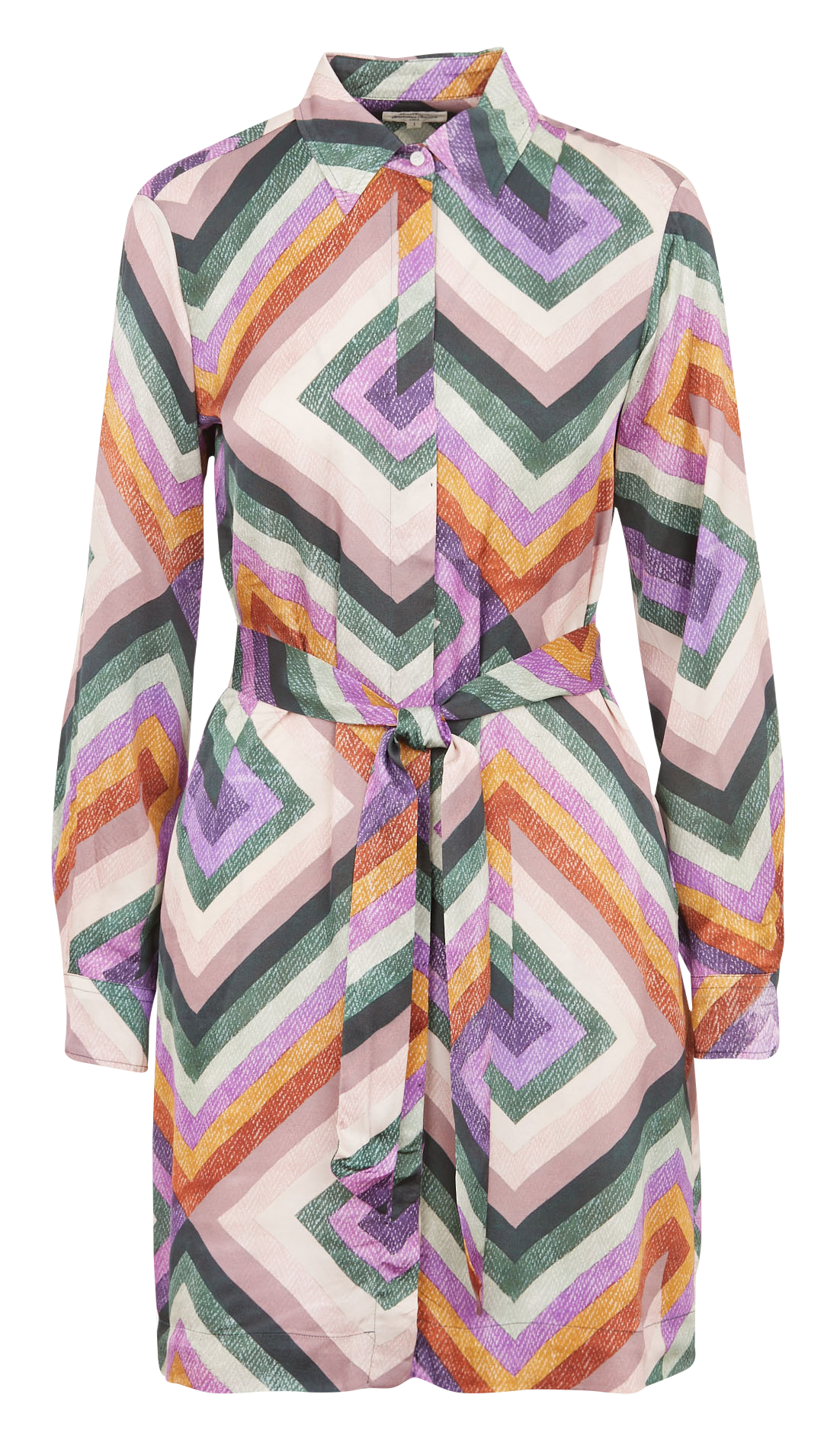 Robe courte col classique imprimée  HARTFORD Rose