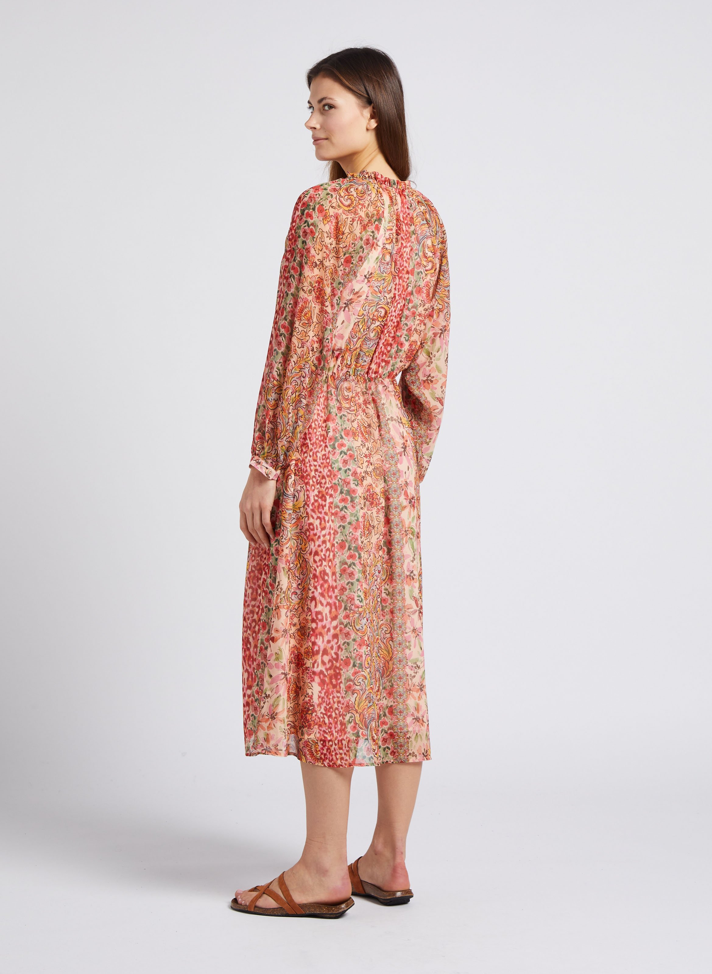 Halflange jurk met V-hals LA PETITE ETOILE Blauw