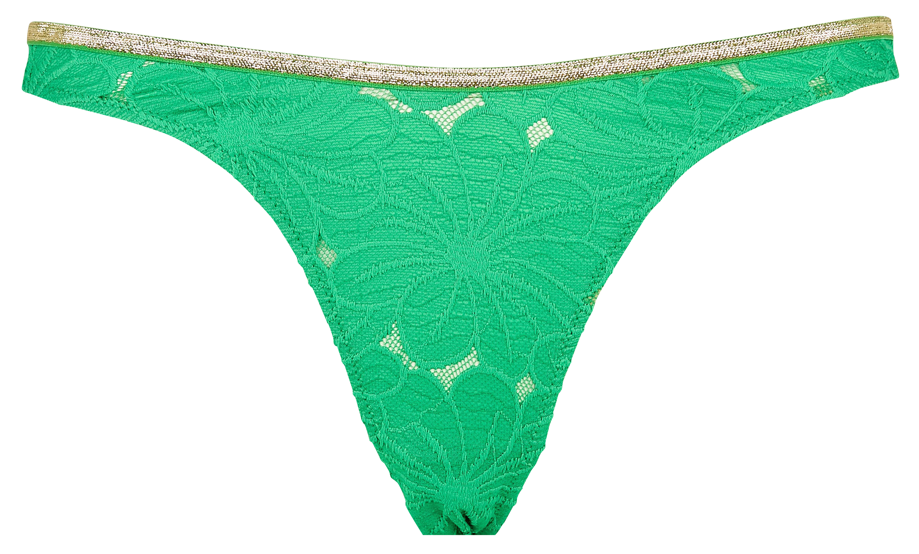 Tanga en dentelle  Vert