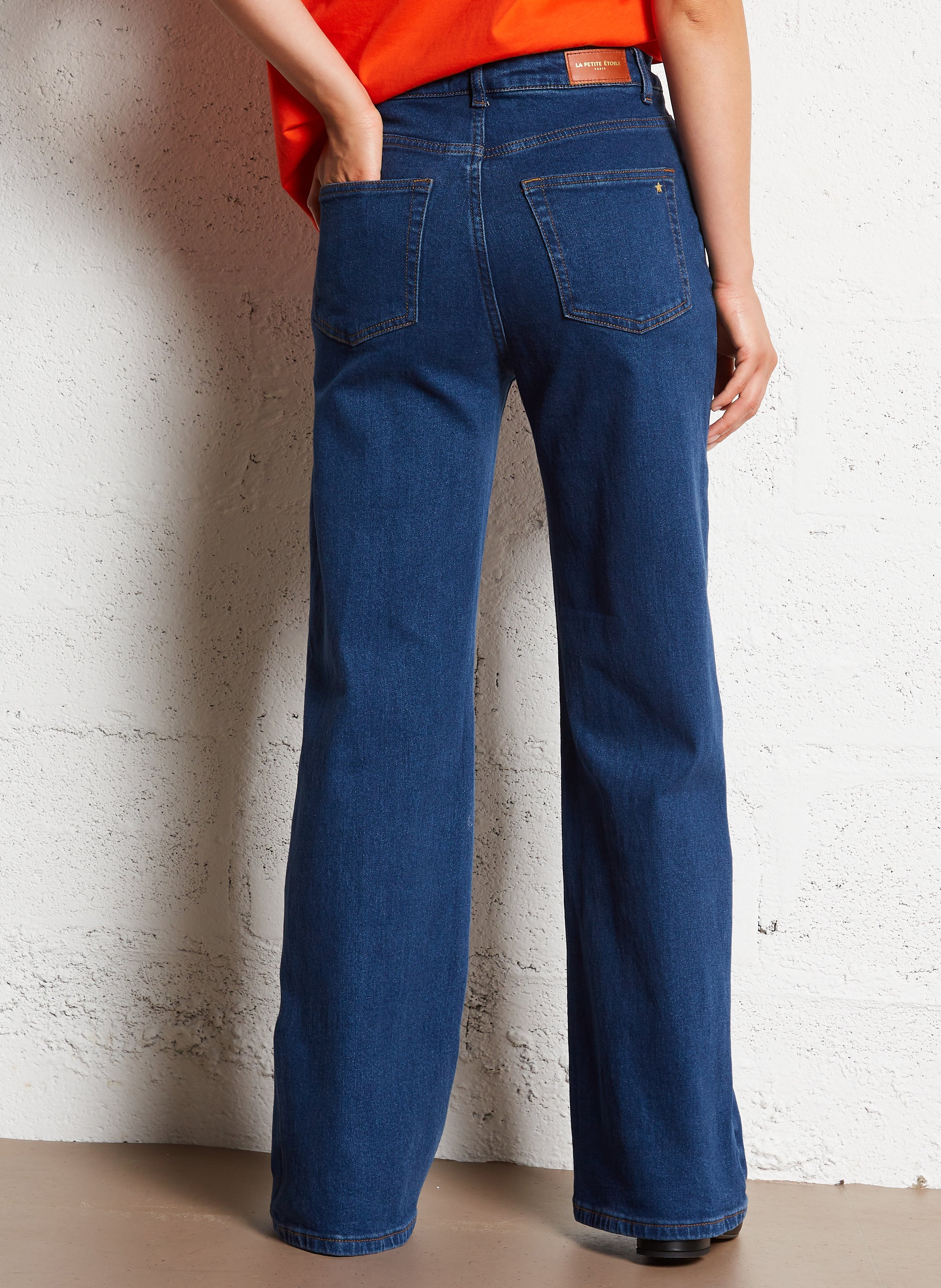 Jean large taille haute en coton mélangé LA PETITE ETOILE Jean brut