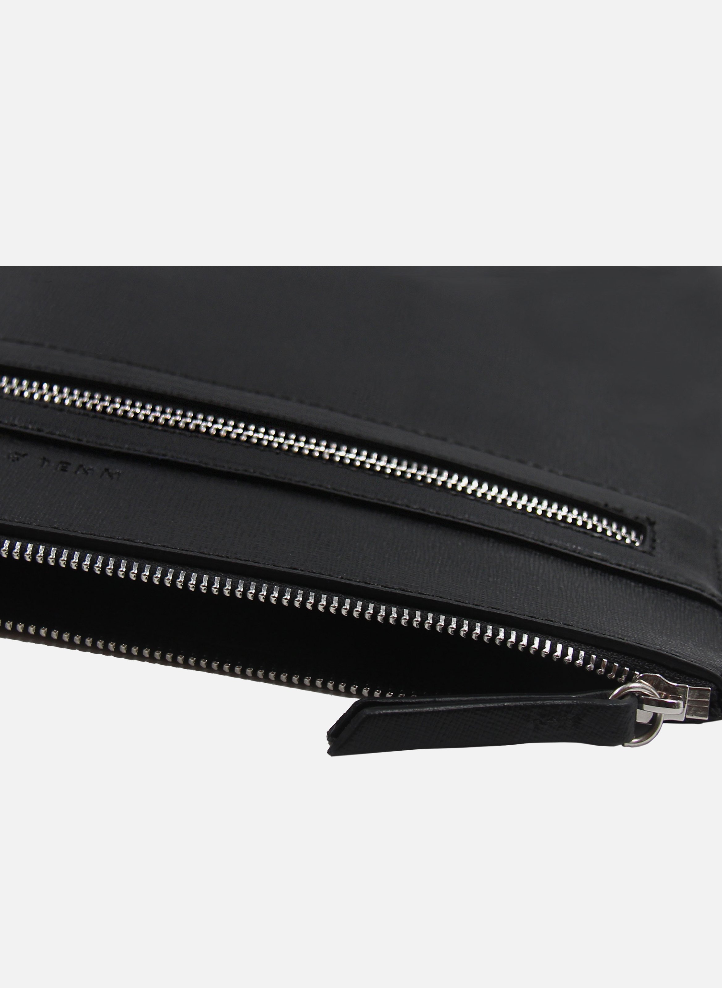 Engraved leather computer bag JULES & JENN Black