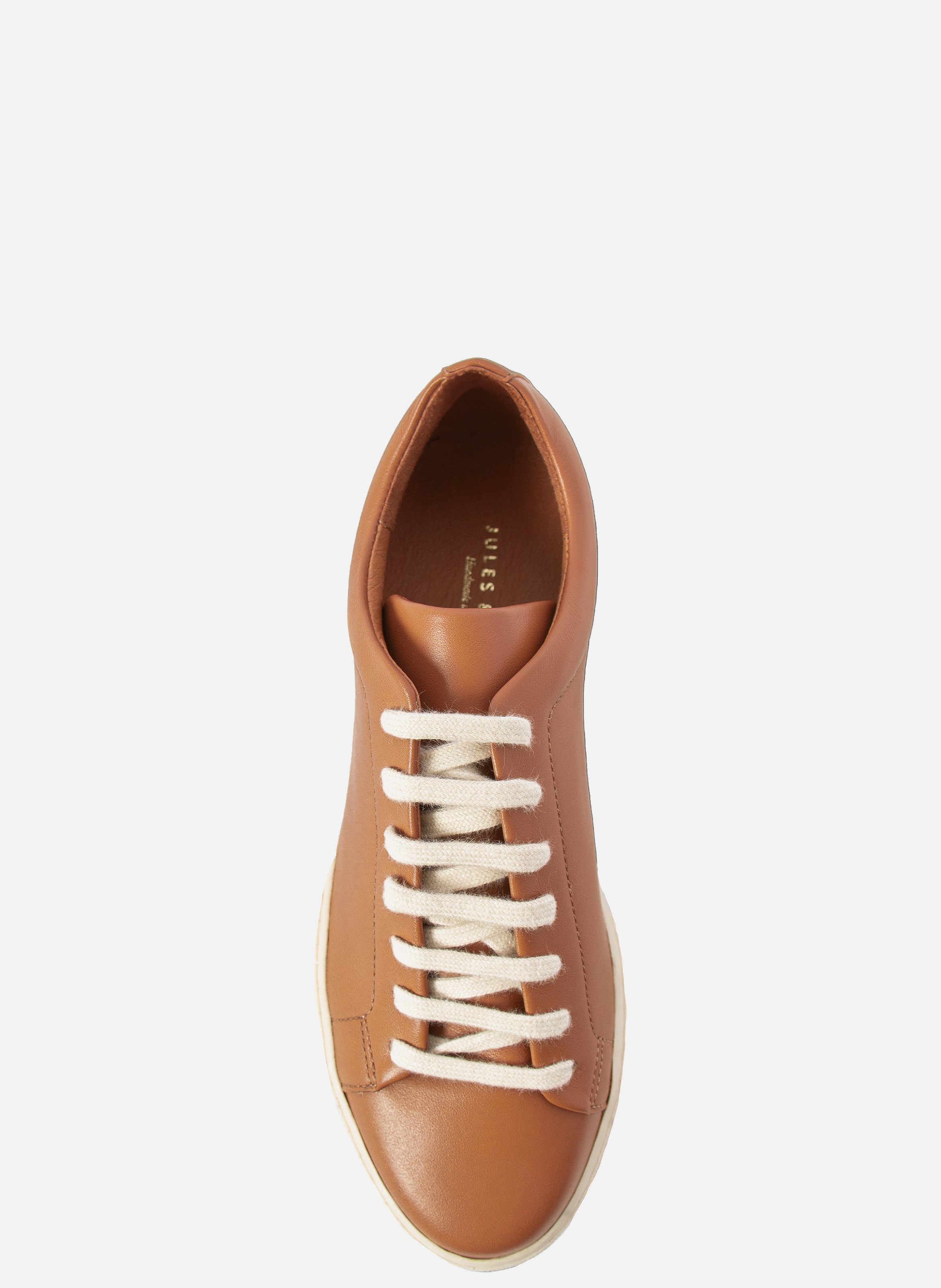 Lace-up leather tennis shoes JULES & JENN Brown