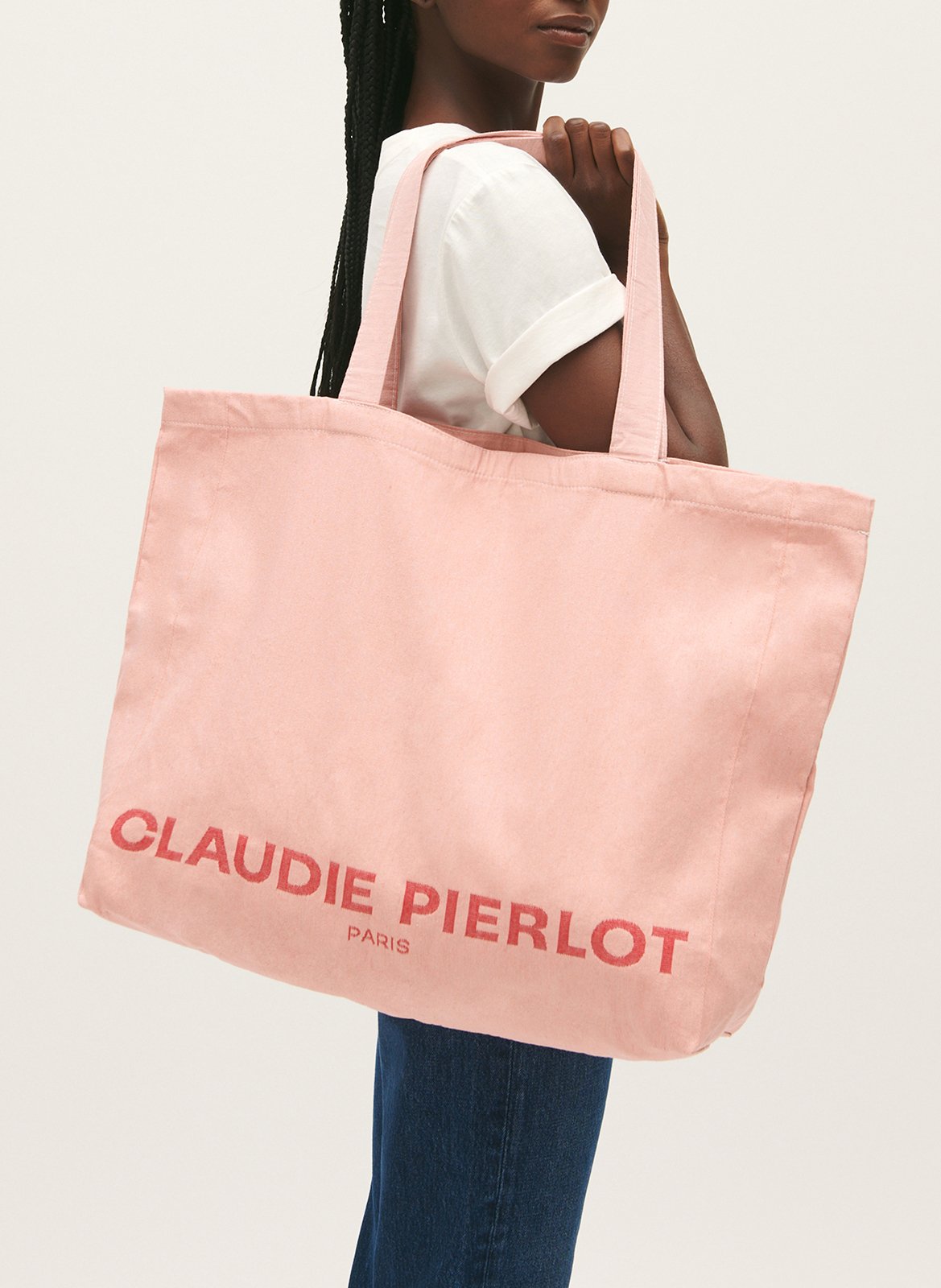 Recycled cotton tote bag CLAUDIE PIERLOT Pink