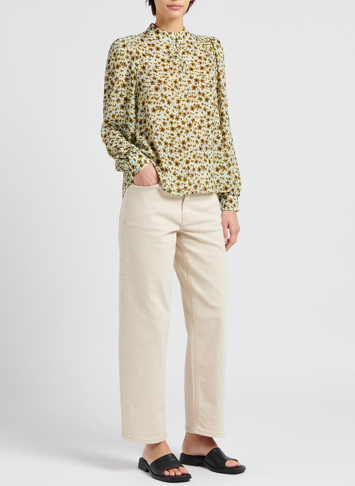 Blouse col montant à imprimé  MOSS COPENHAGEN Multicolore