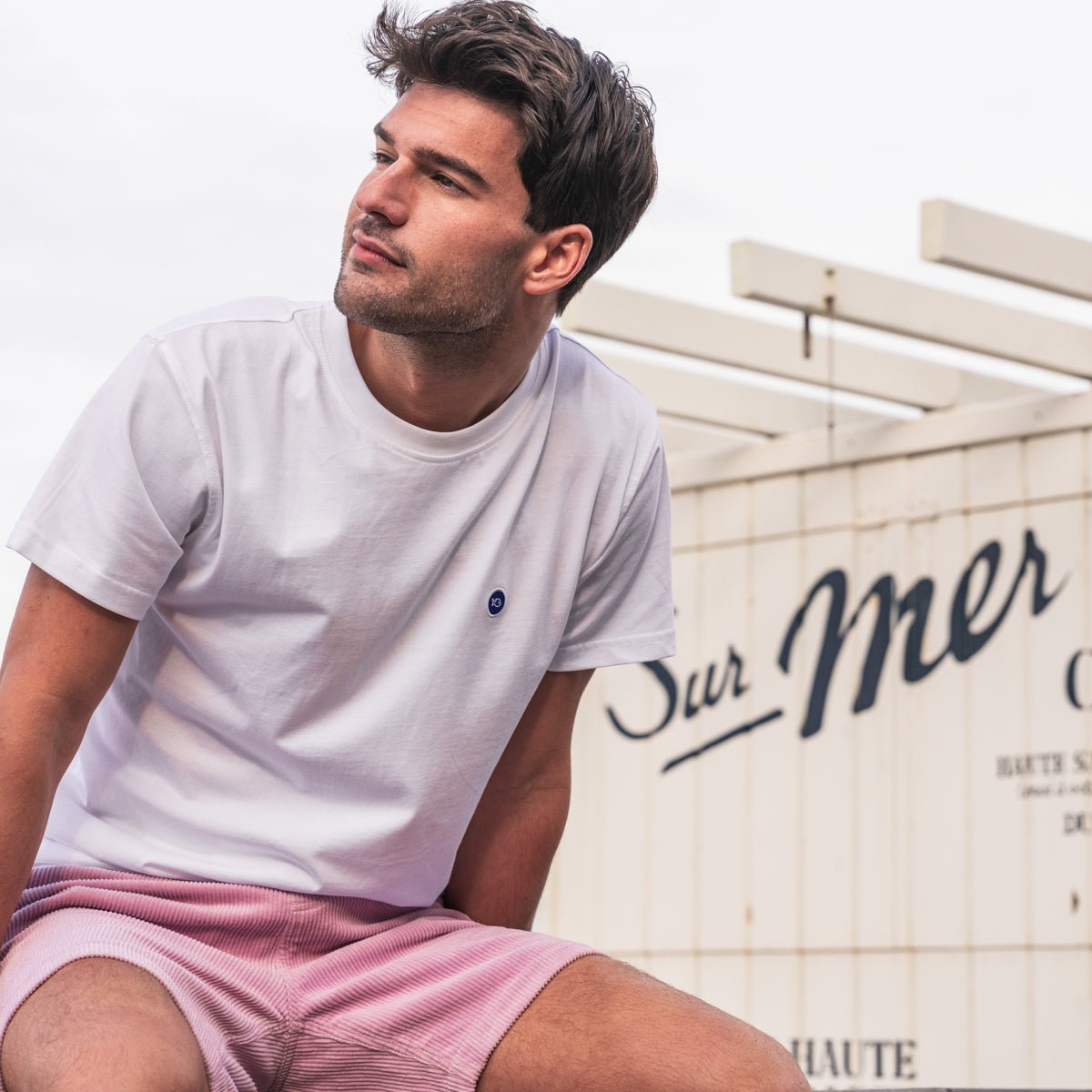 Organic cotton vintage T-shirt BILLYBELT White