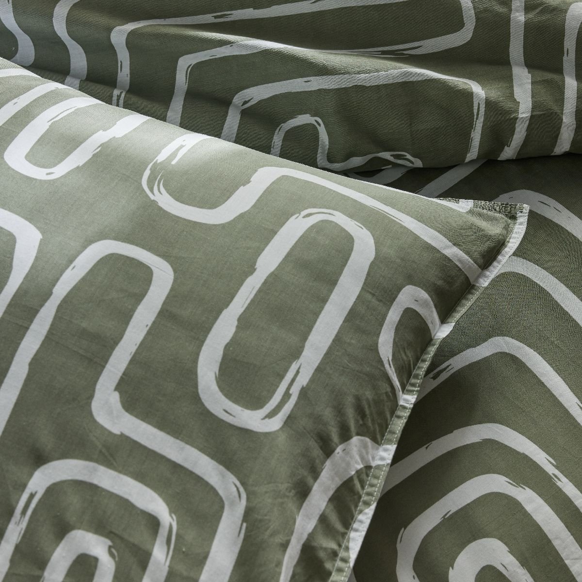 Cotton bedding set TODAY LINGE DE MAISON Green