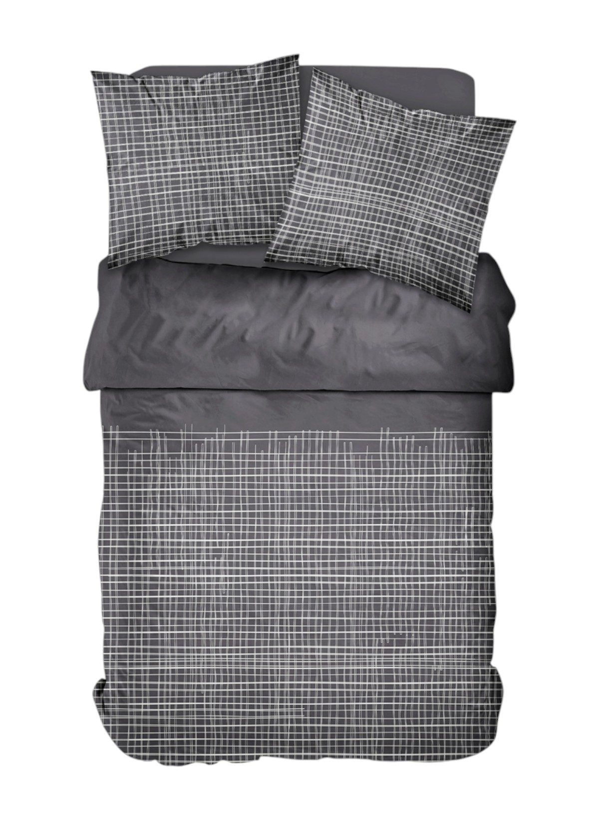 Printed cotton bed set TODAY LINGE DE MAISON Grey