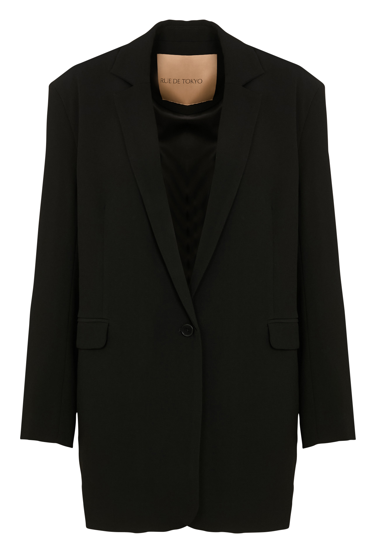 Straight blazer jacket Black