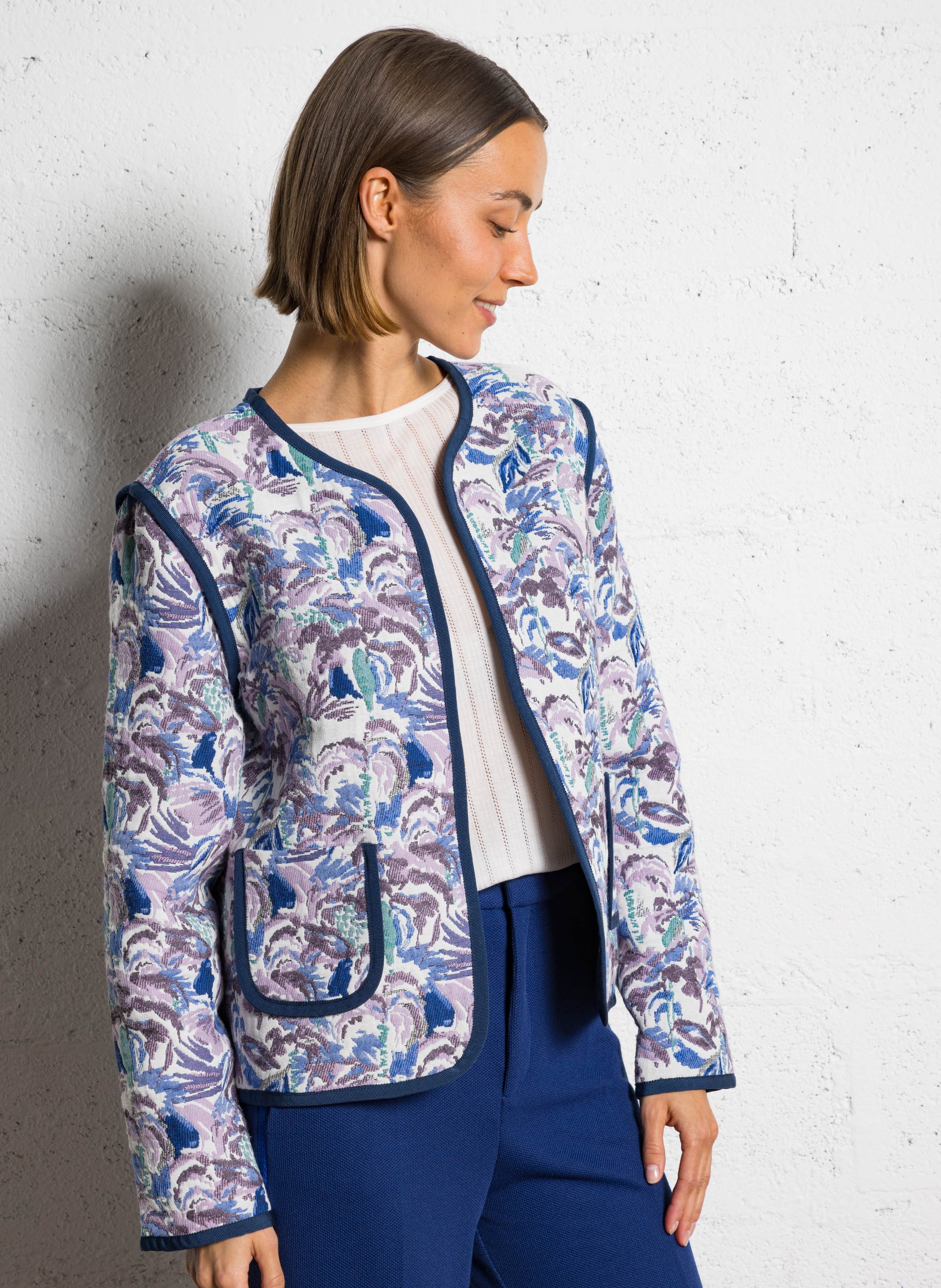 Tee-shirt fluide à manches courtes MAJESTIC FILATURES Beige