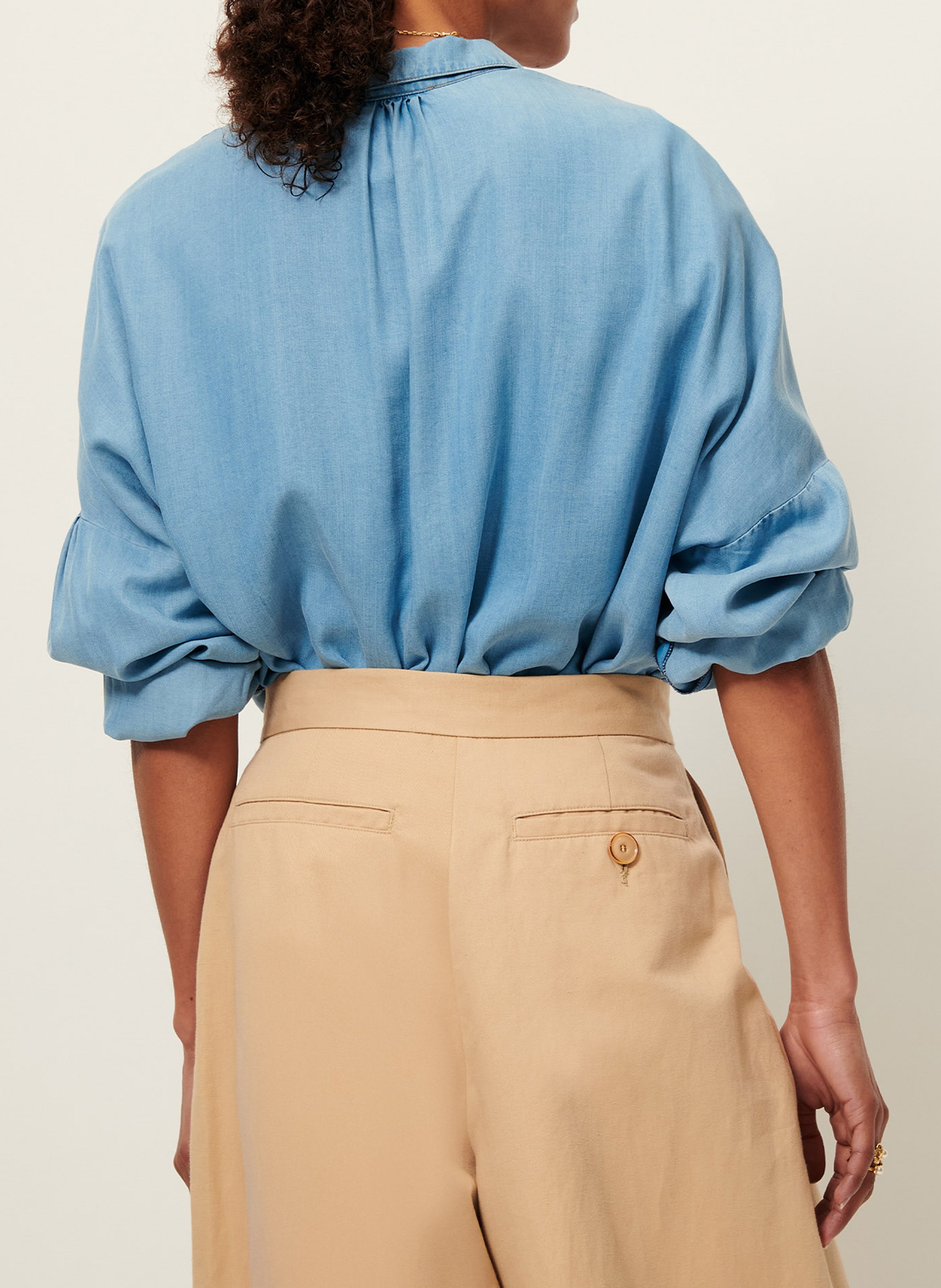 Chemise col classique en lyocell SESSUN Bleu