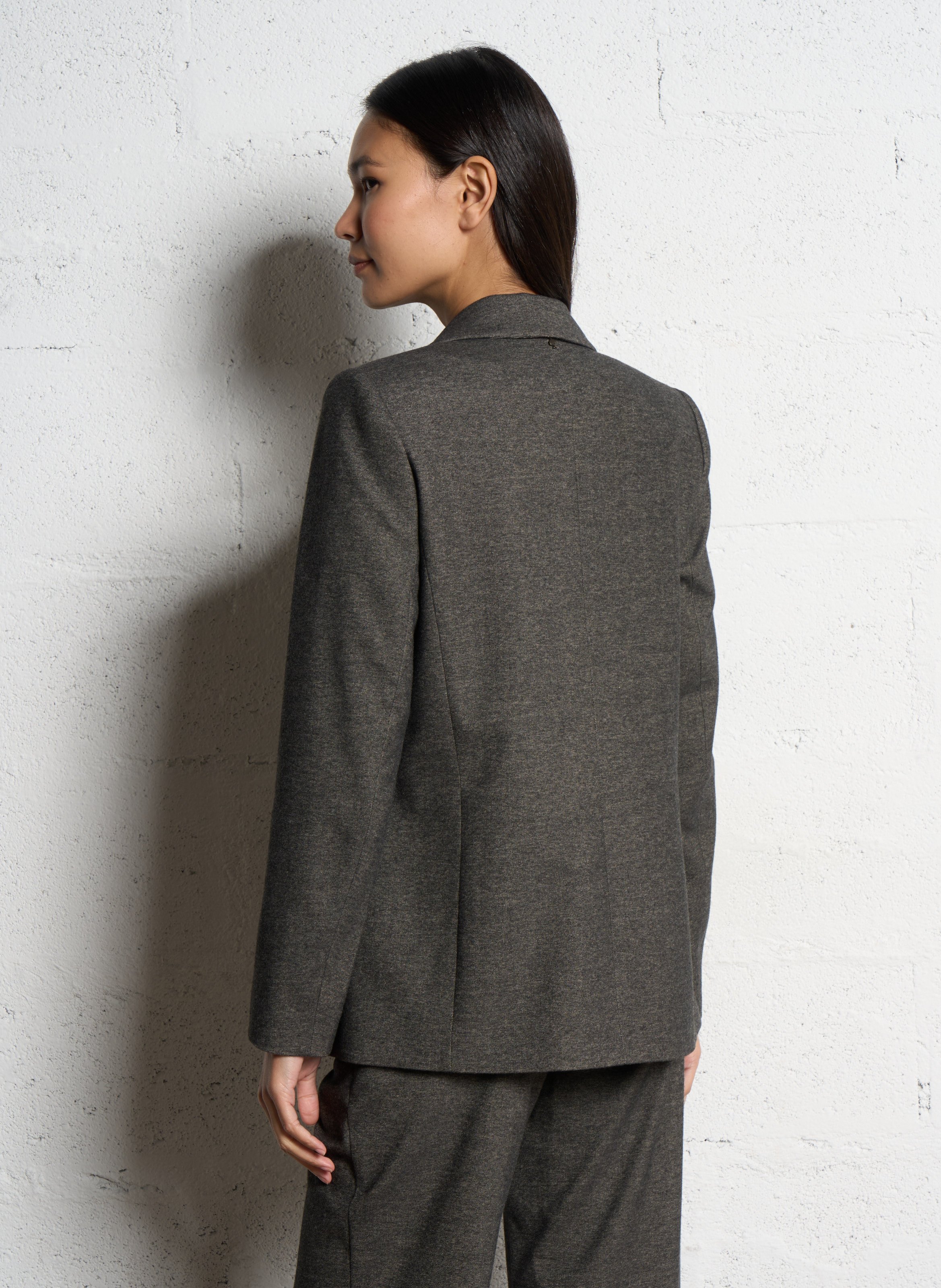 Tailored blazer with asymmetrical closure ONE STEP Grey