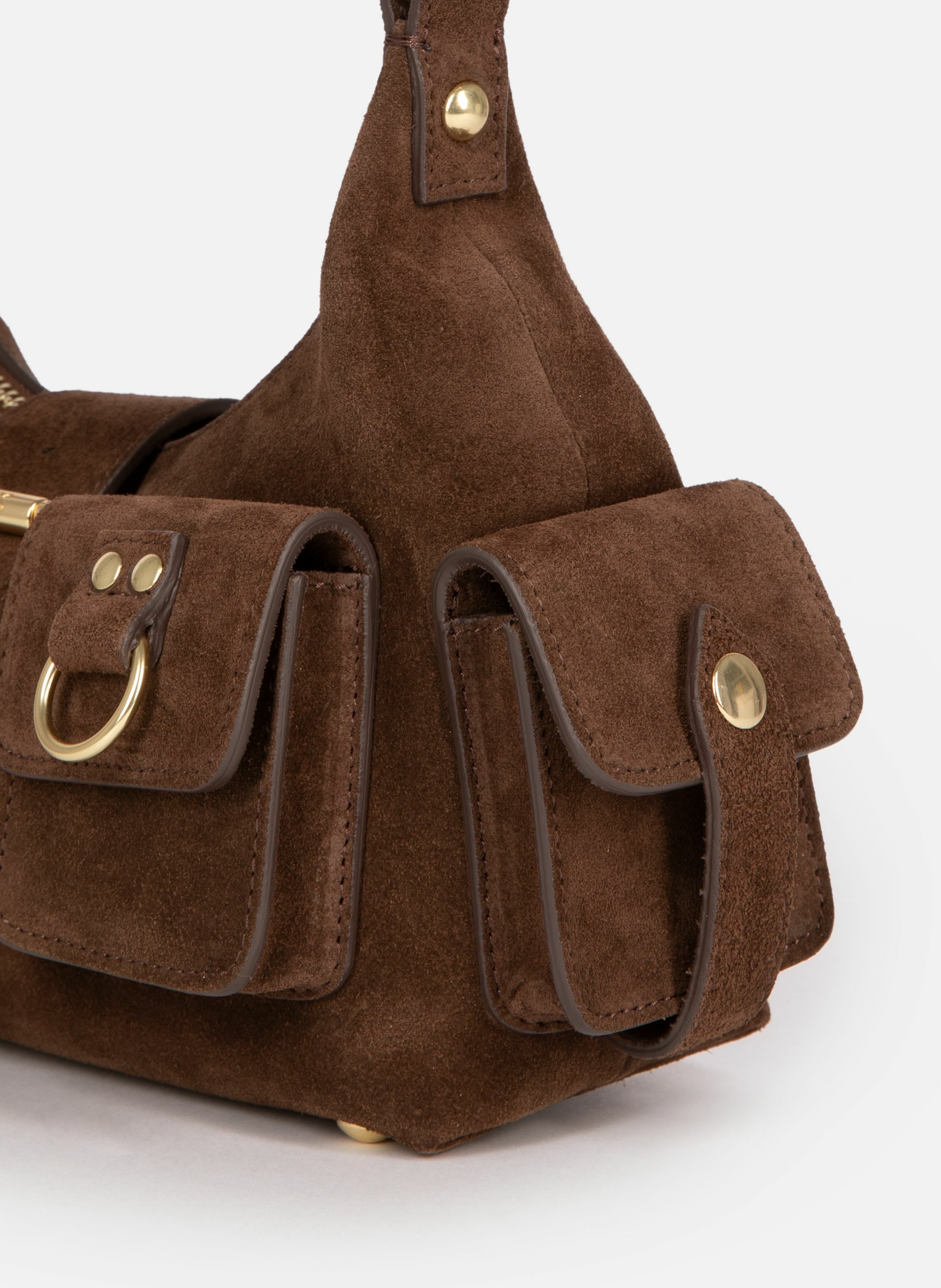 Amelia small suede bag THE KOOPLES Brown