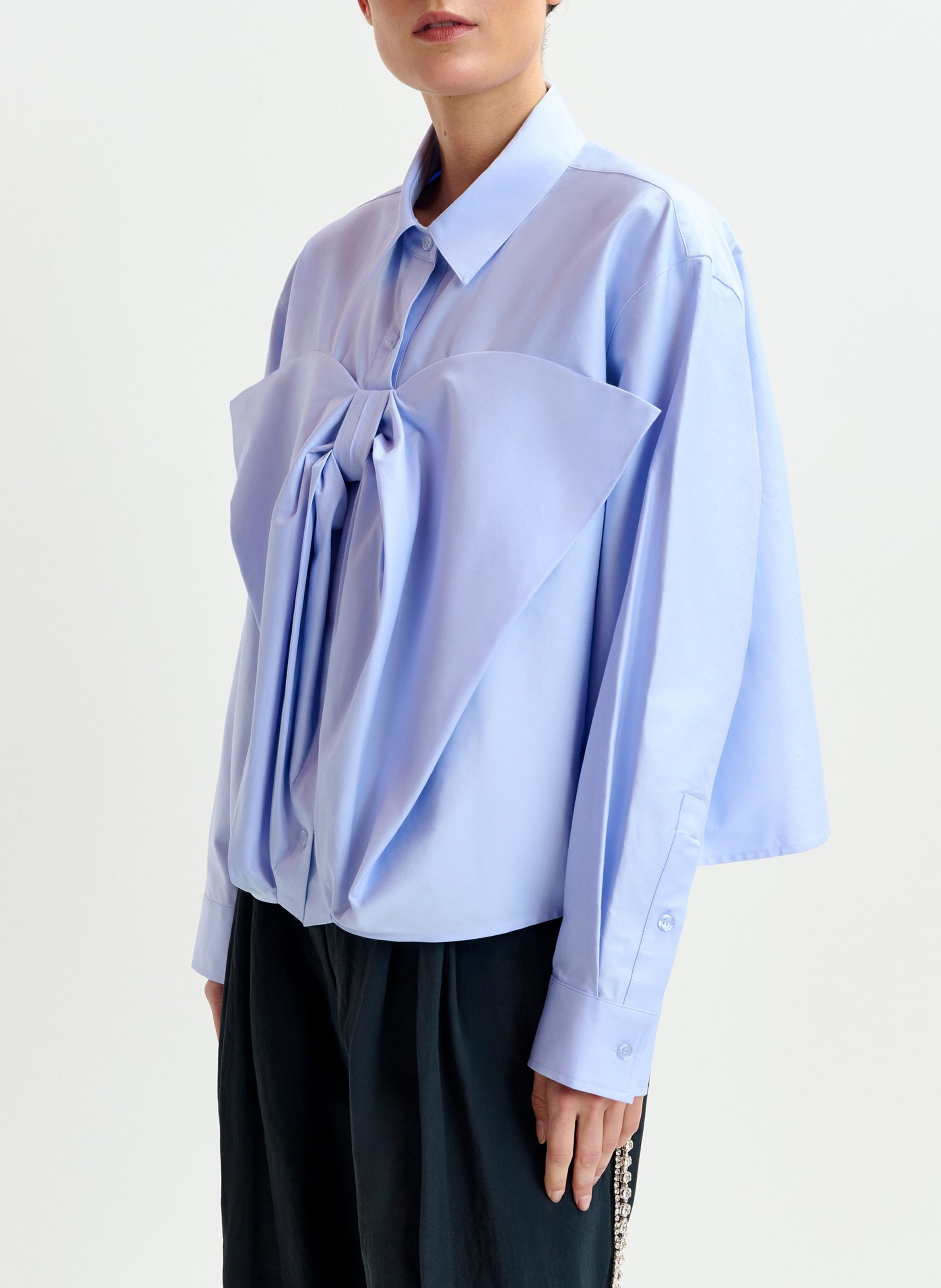 Chemise col classique en coton mélangé ESSENTIEL ANTWERP Bleu