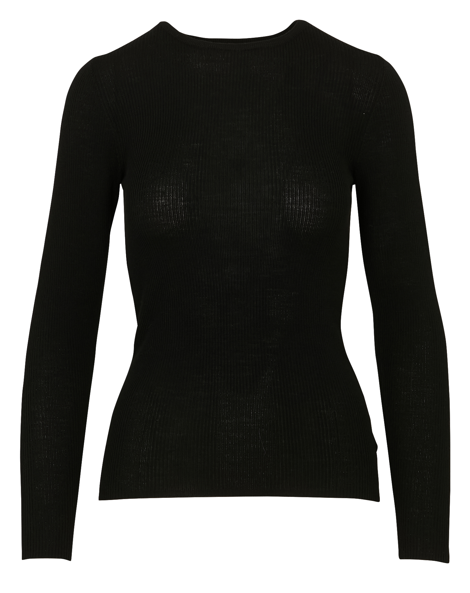 Top col rond en laine MAJESTIC FILATURES Noir