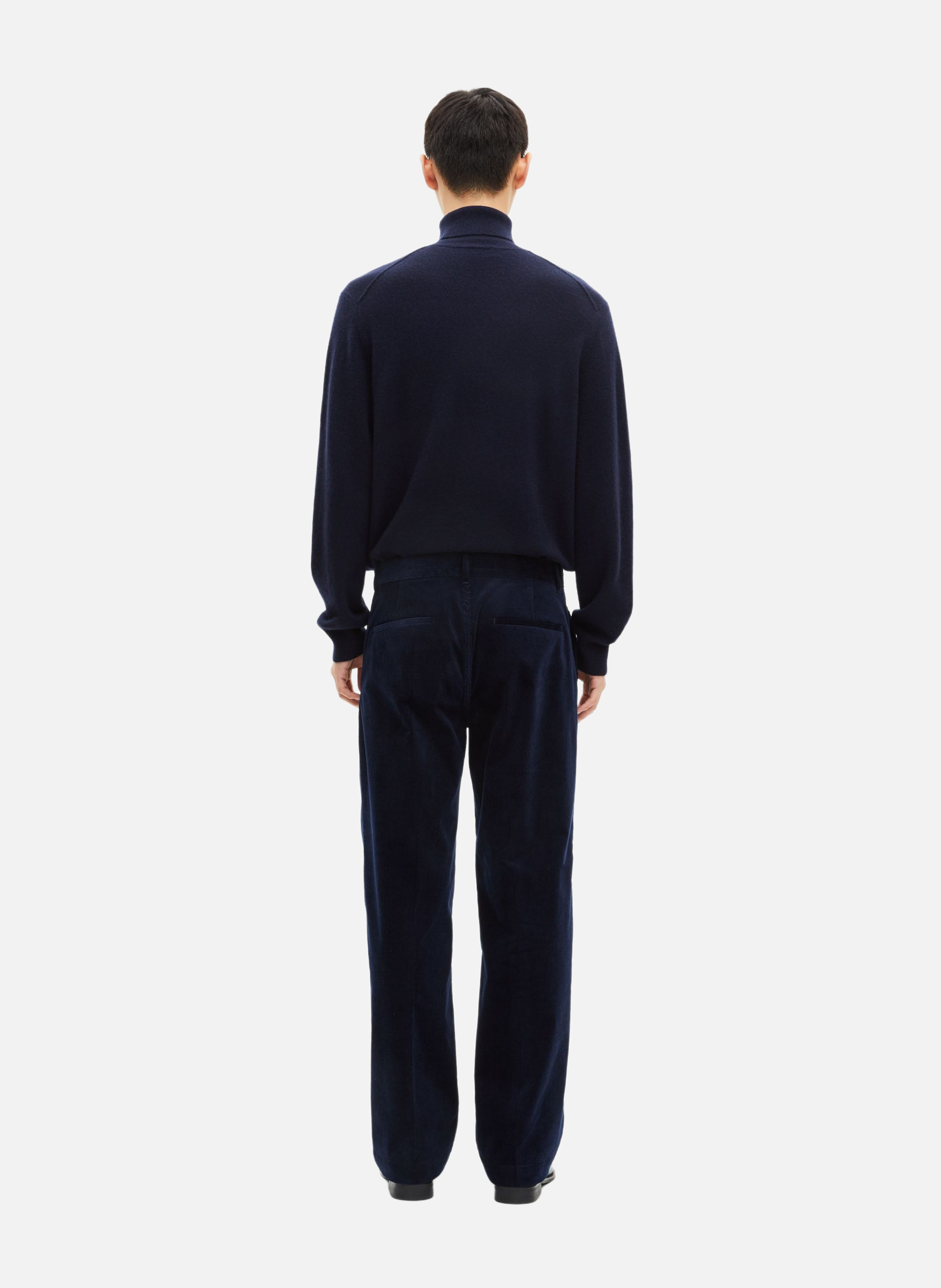 Corduroy cropped pants THE KOOPLES Blue