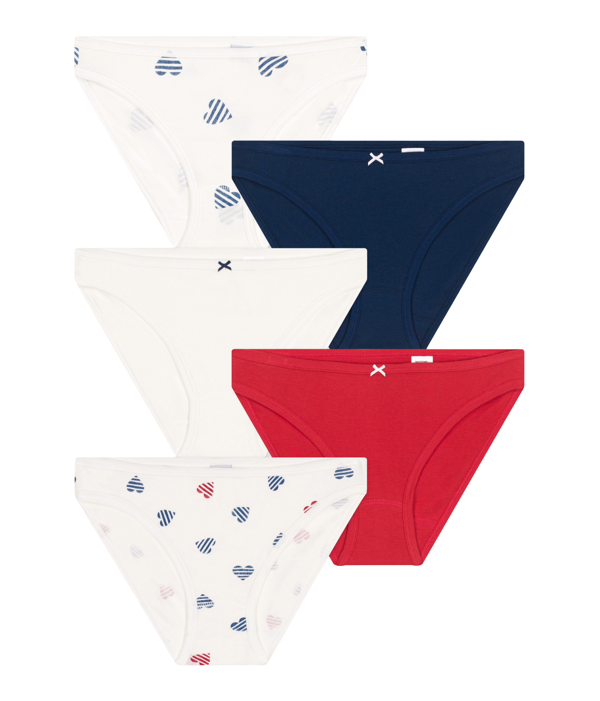 5er-Pack Baumwoll-Slips PETIT BATEAU Mehrfarbig