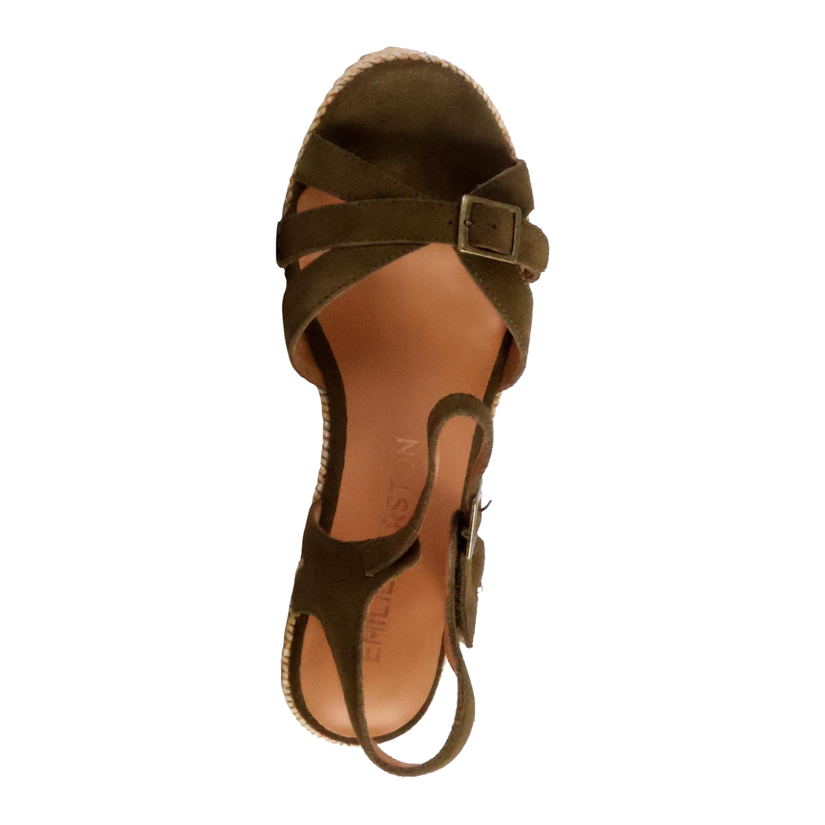 Esabel leather wedge sandal EMILIE KARSTON Khaki