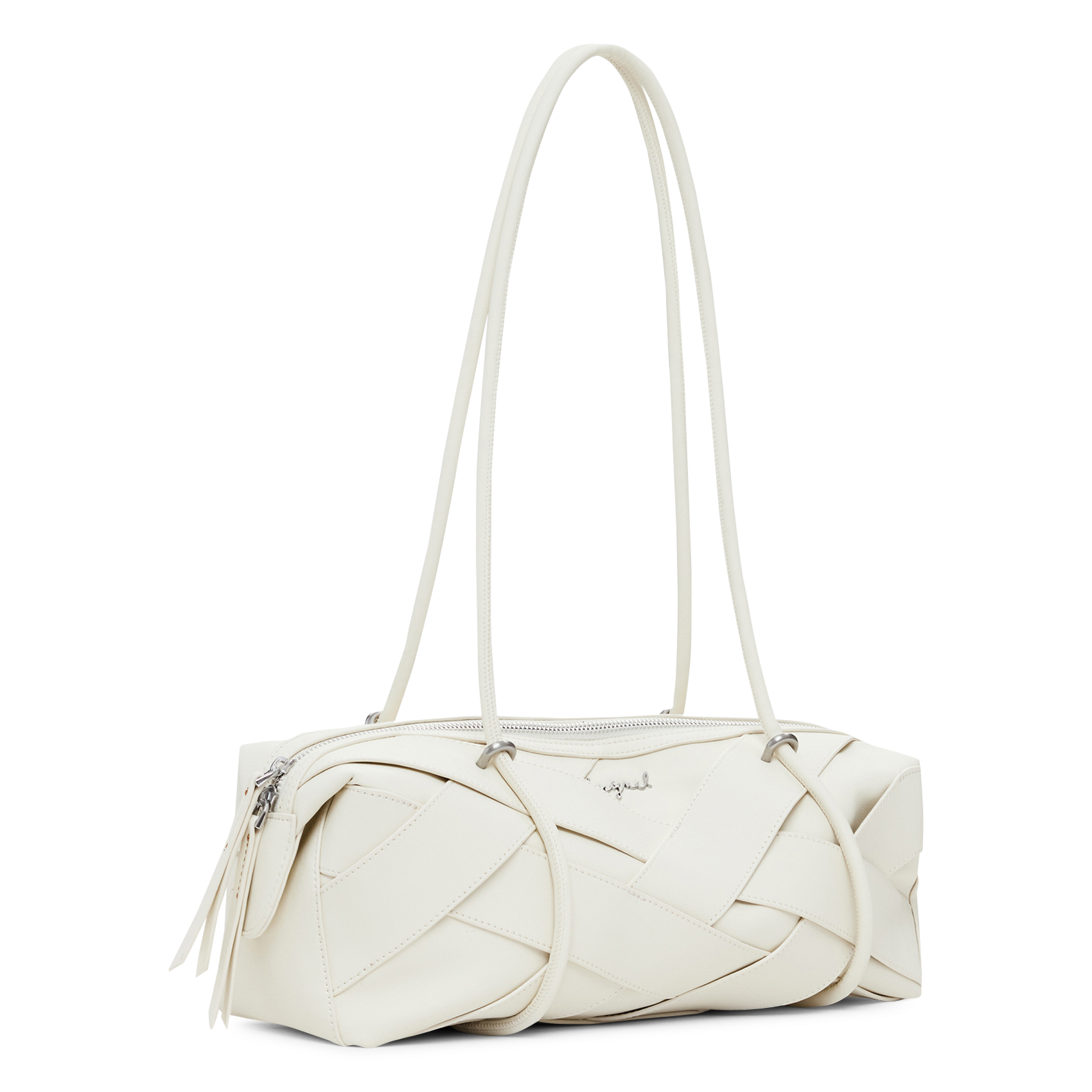 Sac rectangulaire tressé effet cuir DESIGUAL Marron