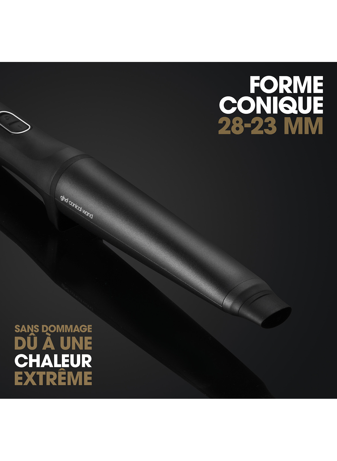 GHD CHRONOS CURVE CONICAL WAND CURLER GHD Noir