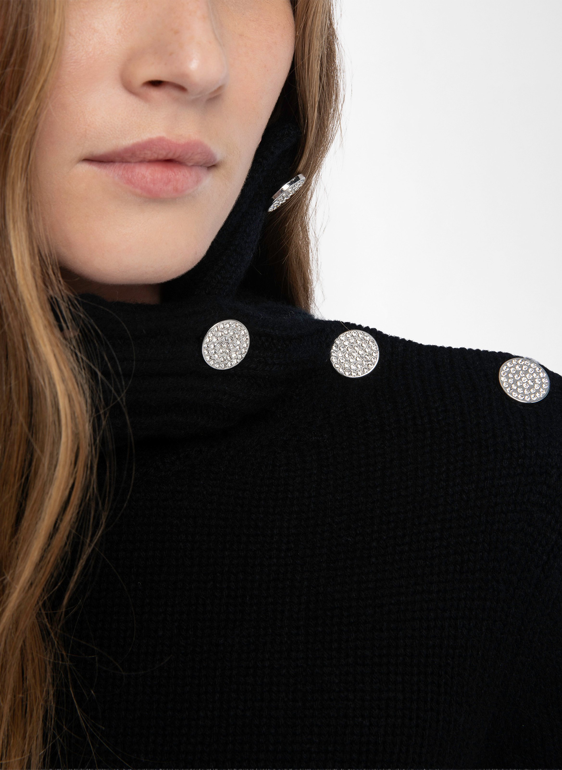 Pull col montant en cachemire  ZADIG&VOLTAIRE Noir