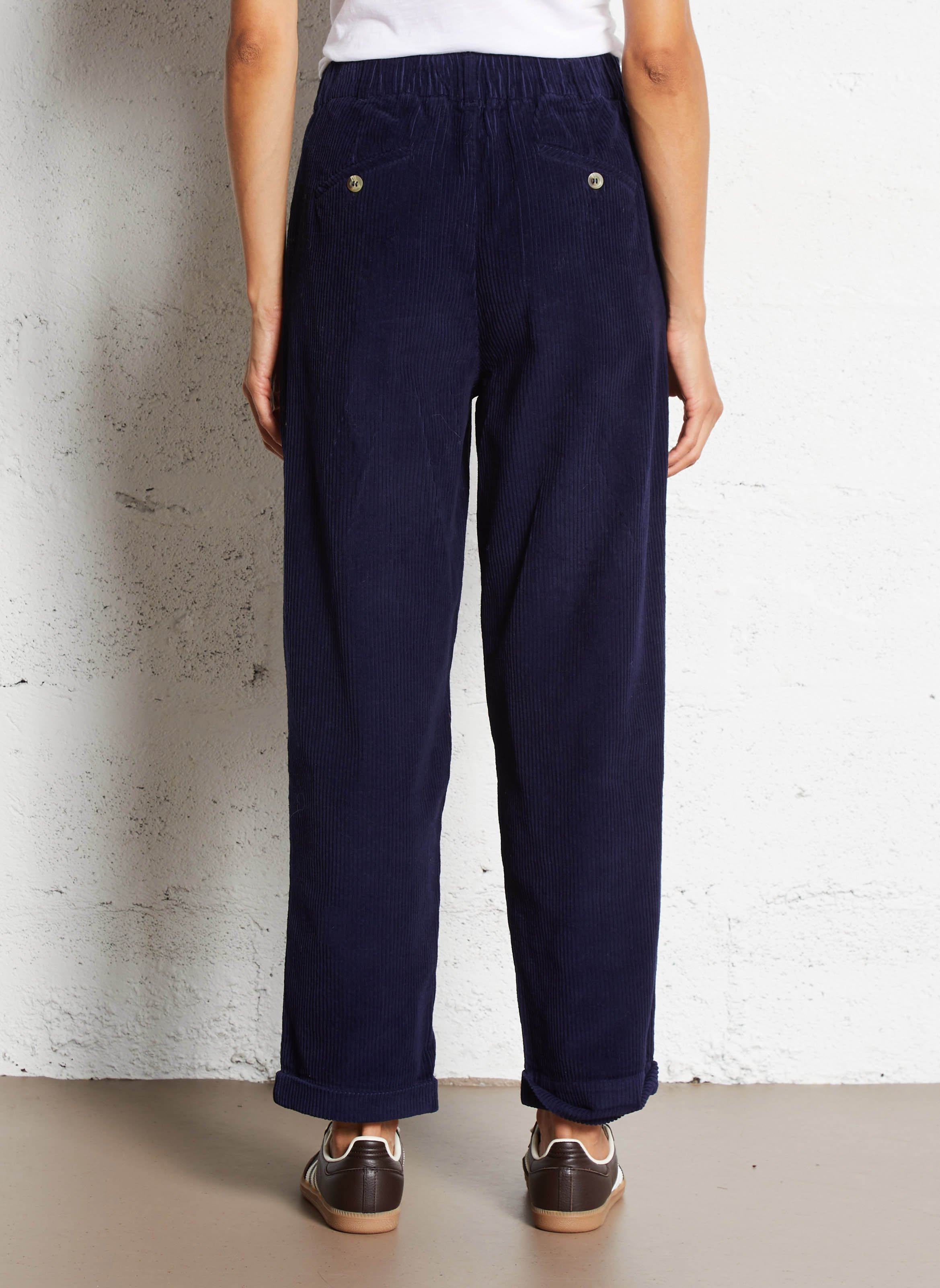 Rechte broek van biokatoen LEON & HARPER Blauw