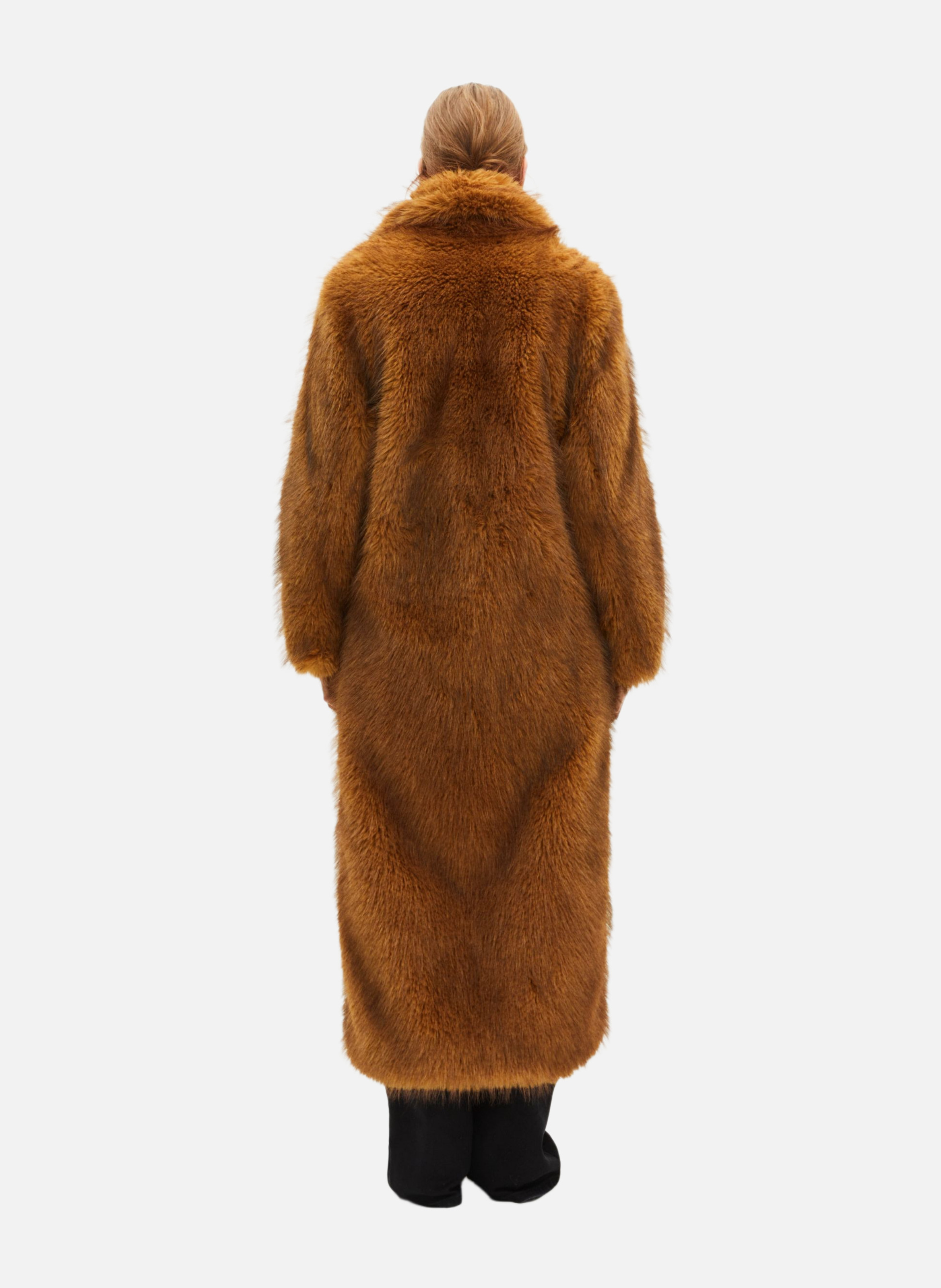 Long faux fur coat THE KOOPLES Brown