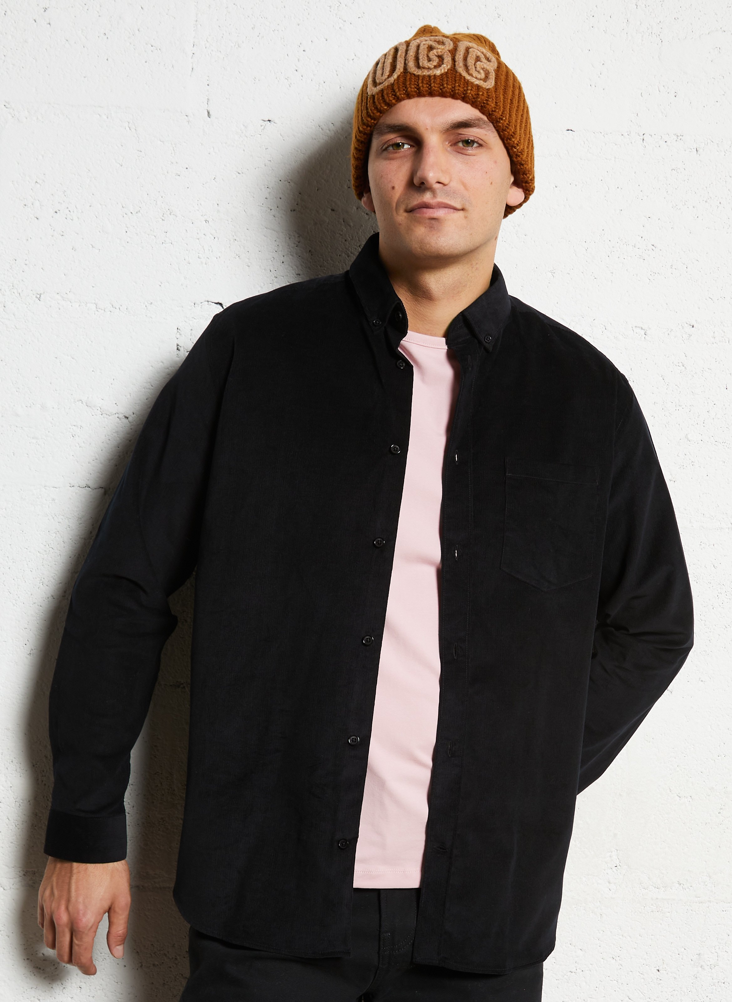 Straight ribbed cotton shirt AU PRINTEMPS PARIS