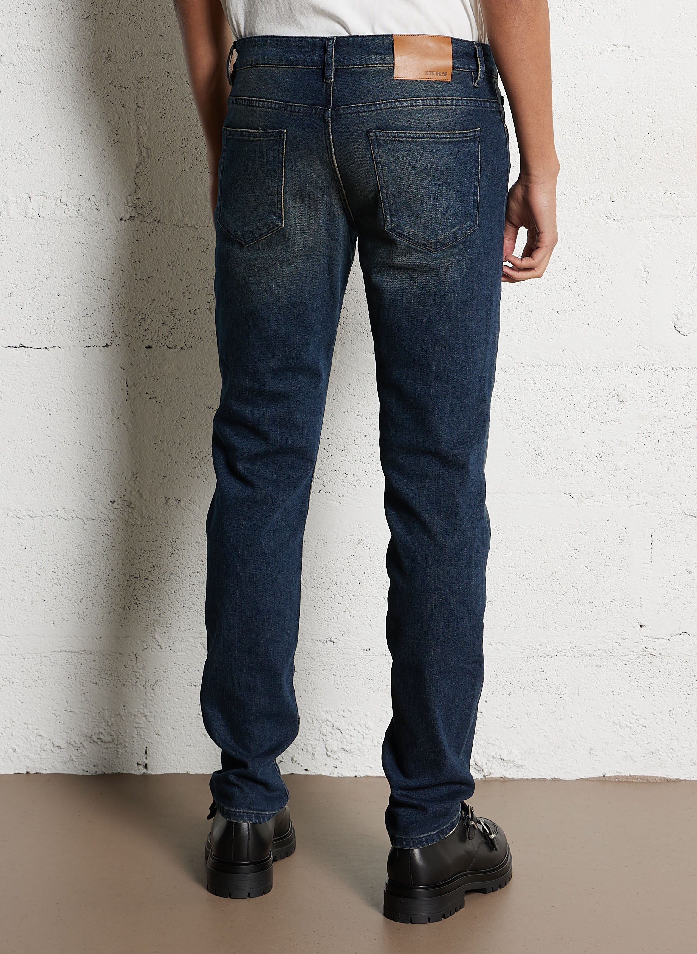 Gerade geschnittene Jeans aus Baumwoll-Mix IKKS Blau