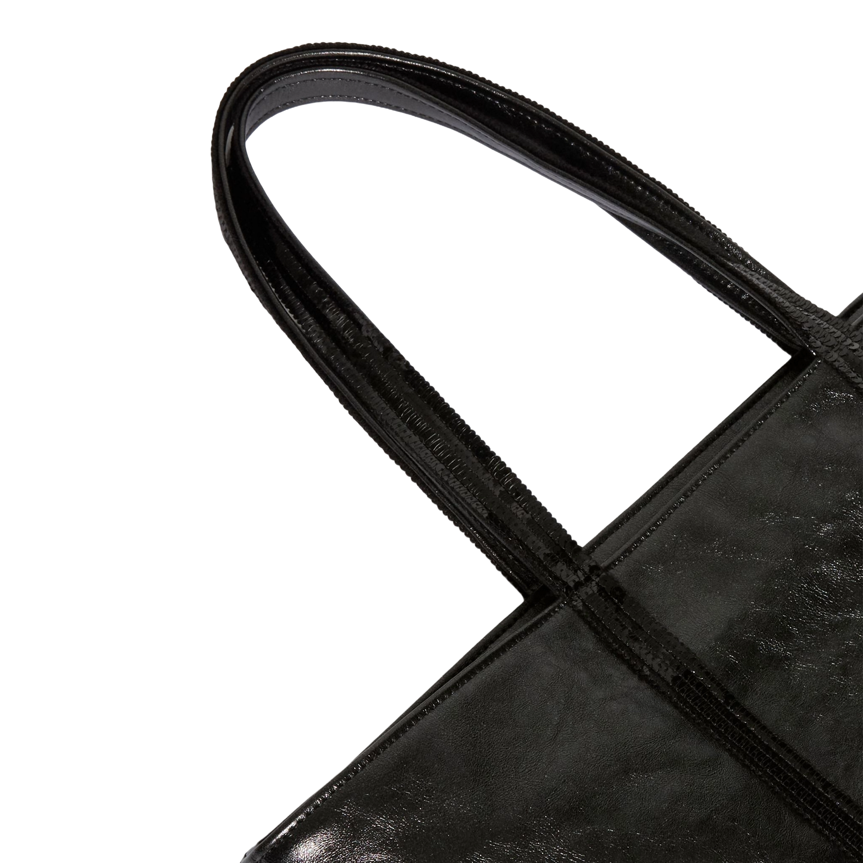 Metallic sequin tote bag VANESSA BRUNO Black