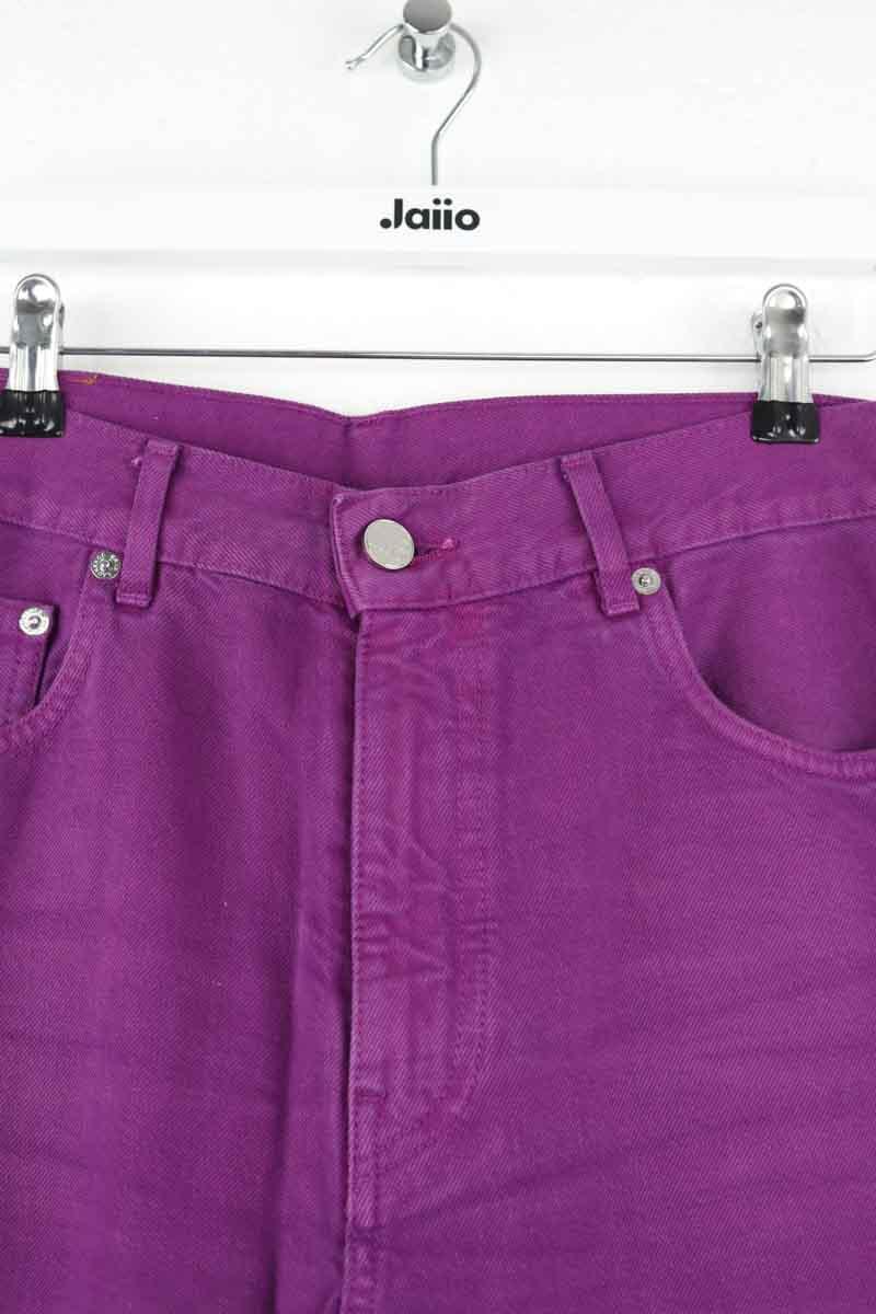 Straight cotton-blend pants LAURENCE BRAS - Seconde Main Purple