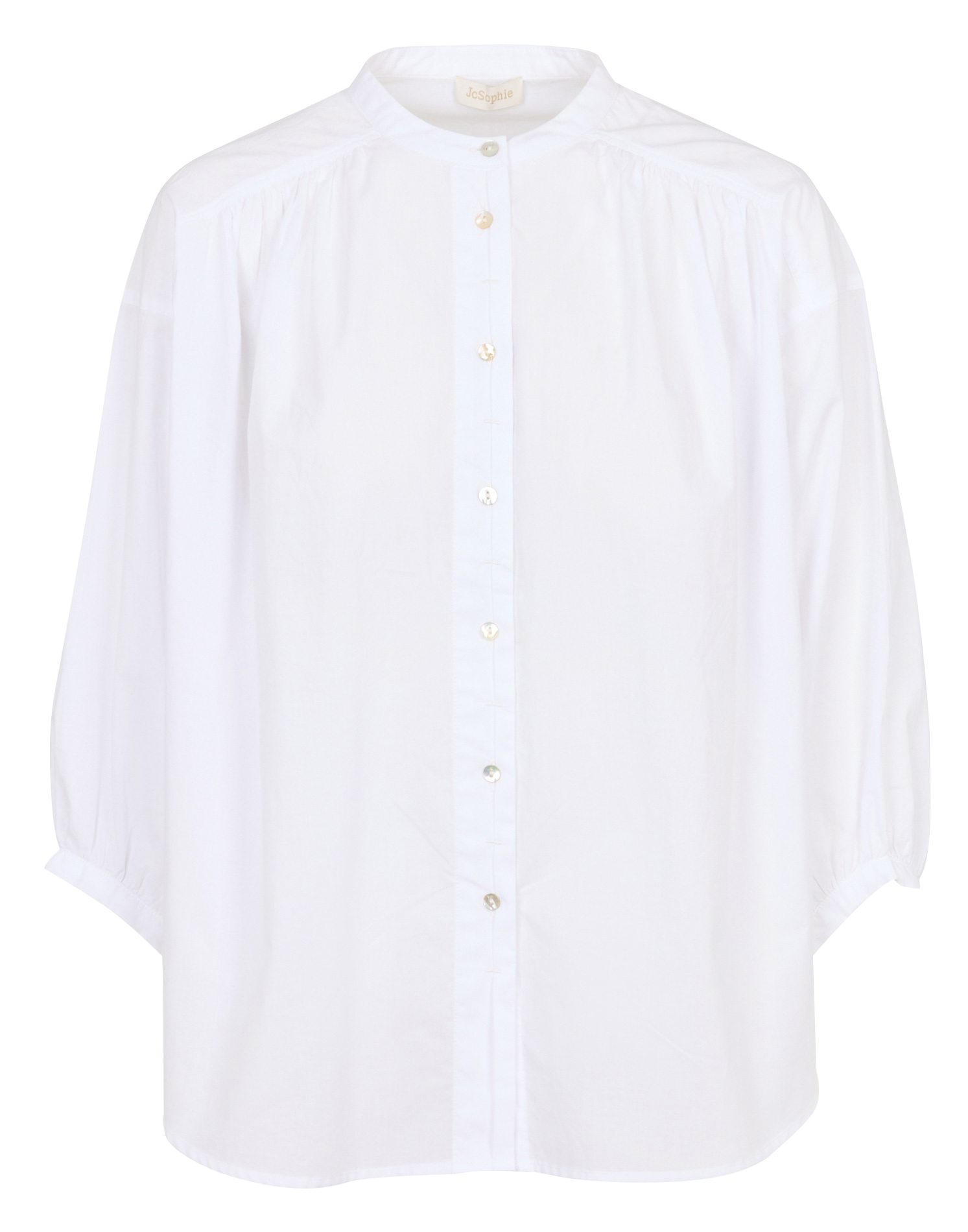 Oversize-Baumwollhemd mit klassischem Kragen JC SOPHIE Weiss