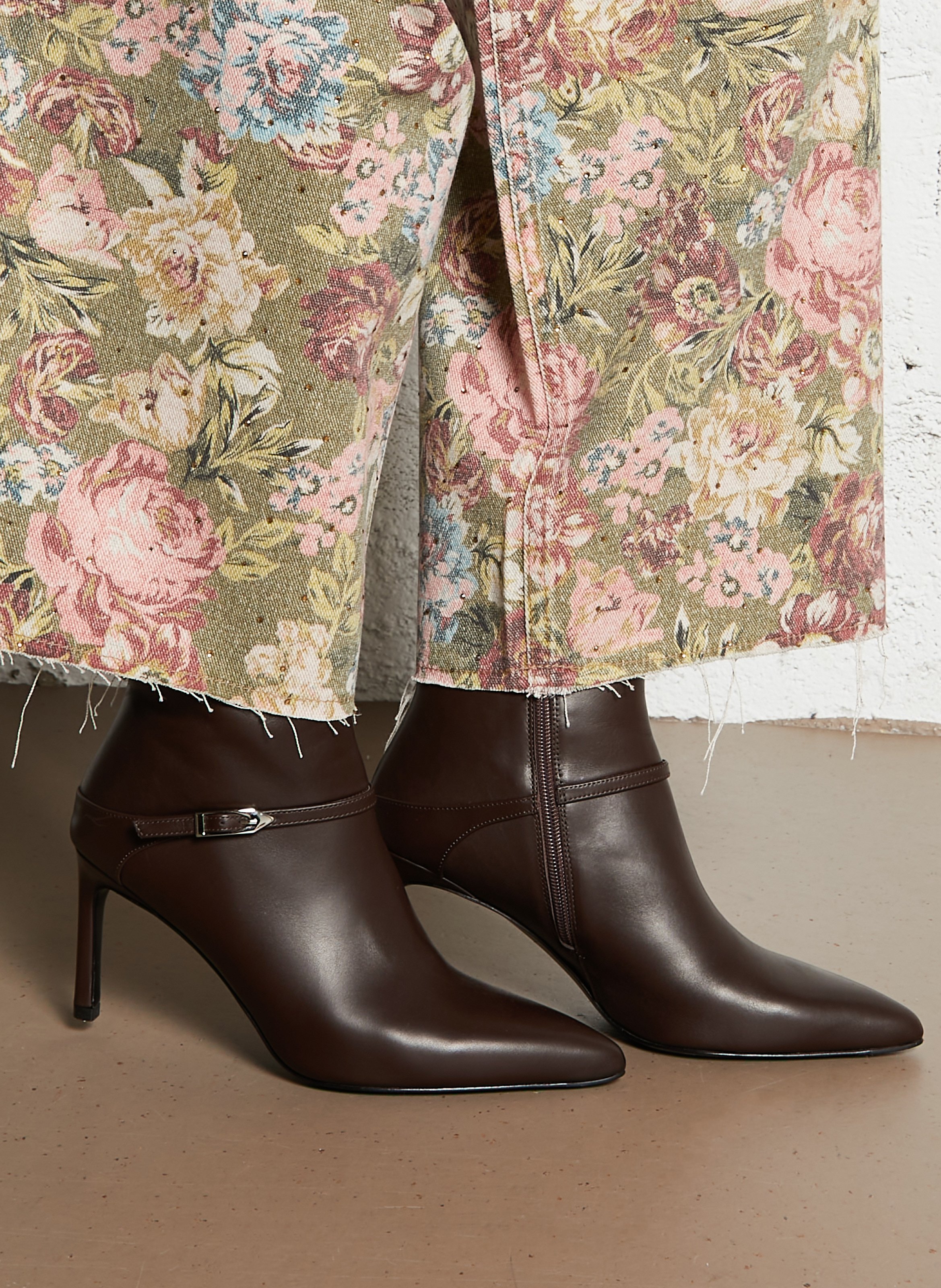 Bottines en cuir MI/MAI Marron