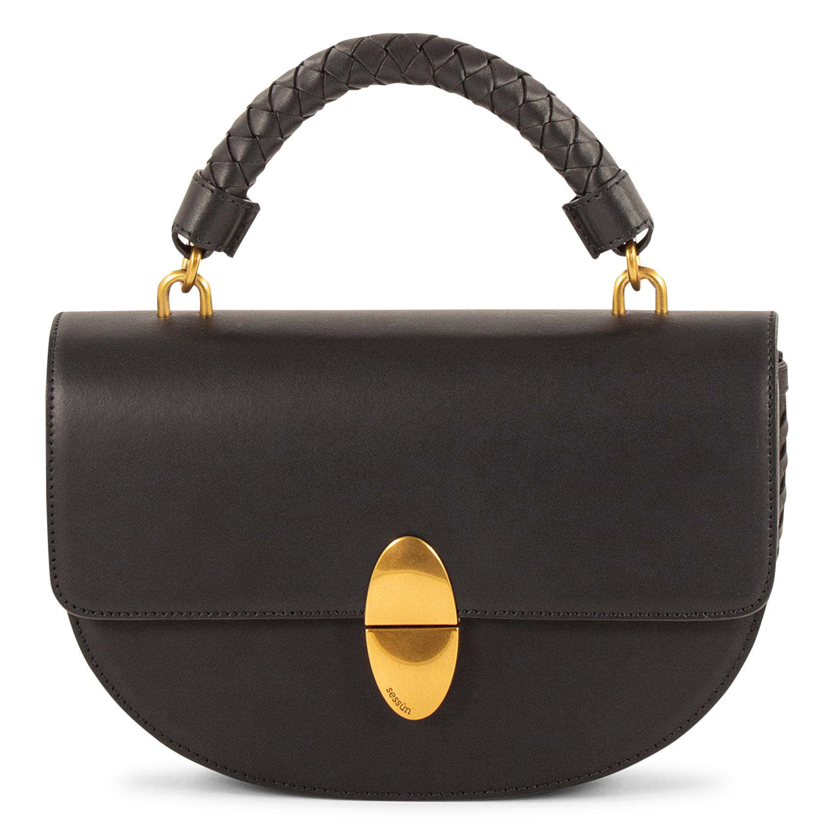 Sac bandoulière en cuir SESSUN Bruin