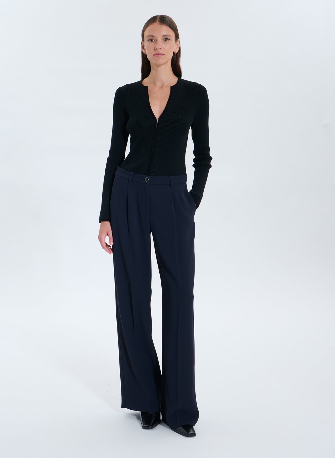 Wide pleated trousers  ZAPA Blue