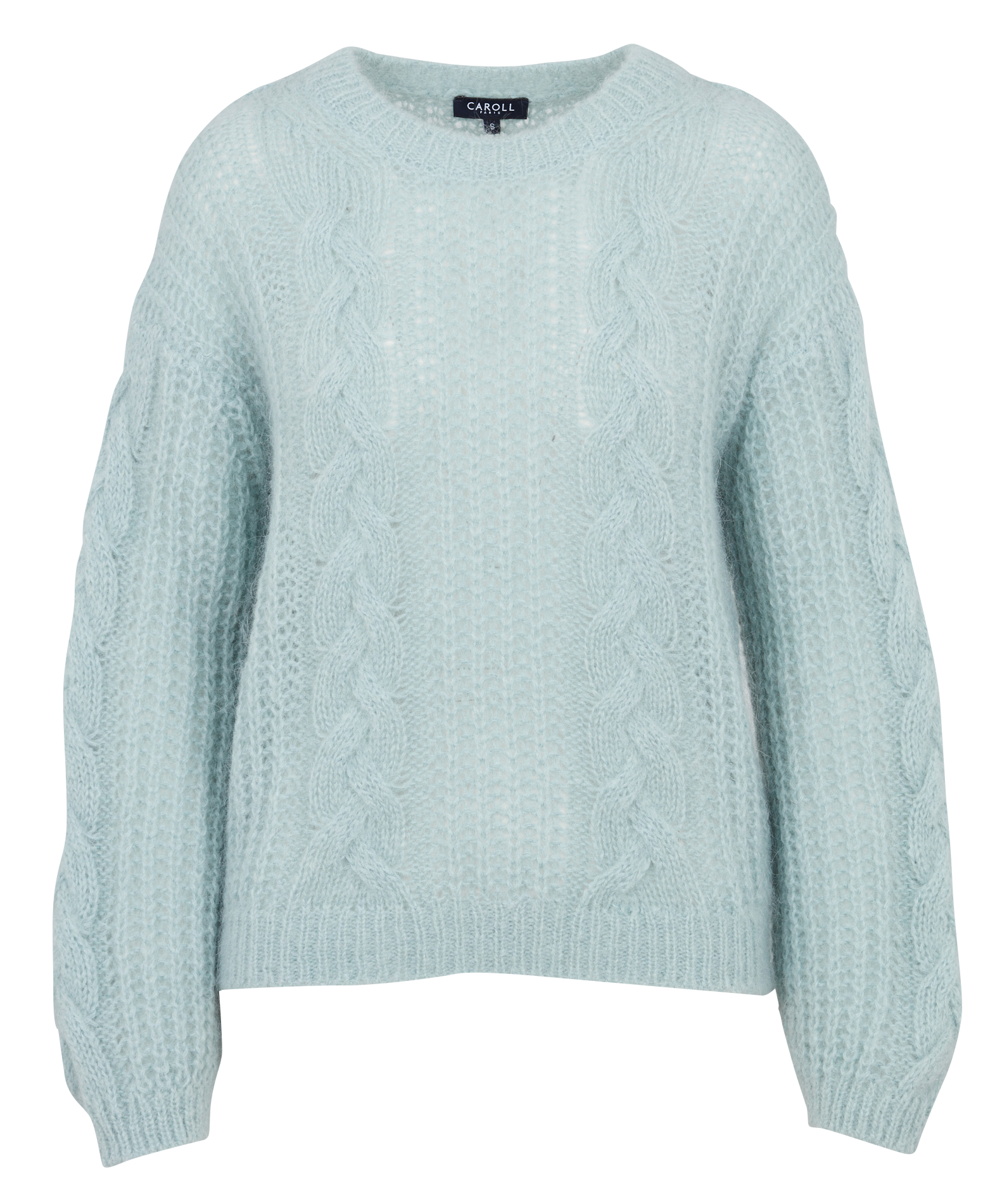 Round-neck alpaca-wool blend sweater CAROLL Blue