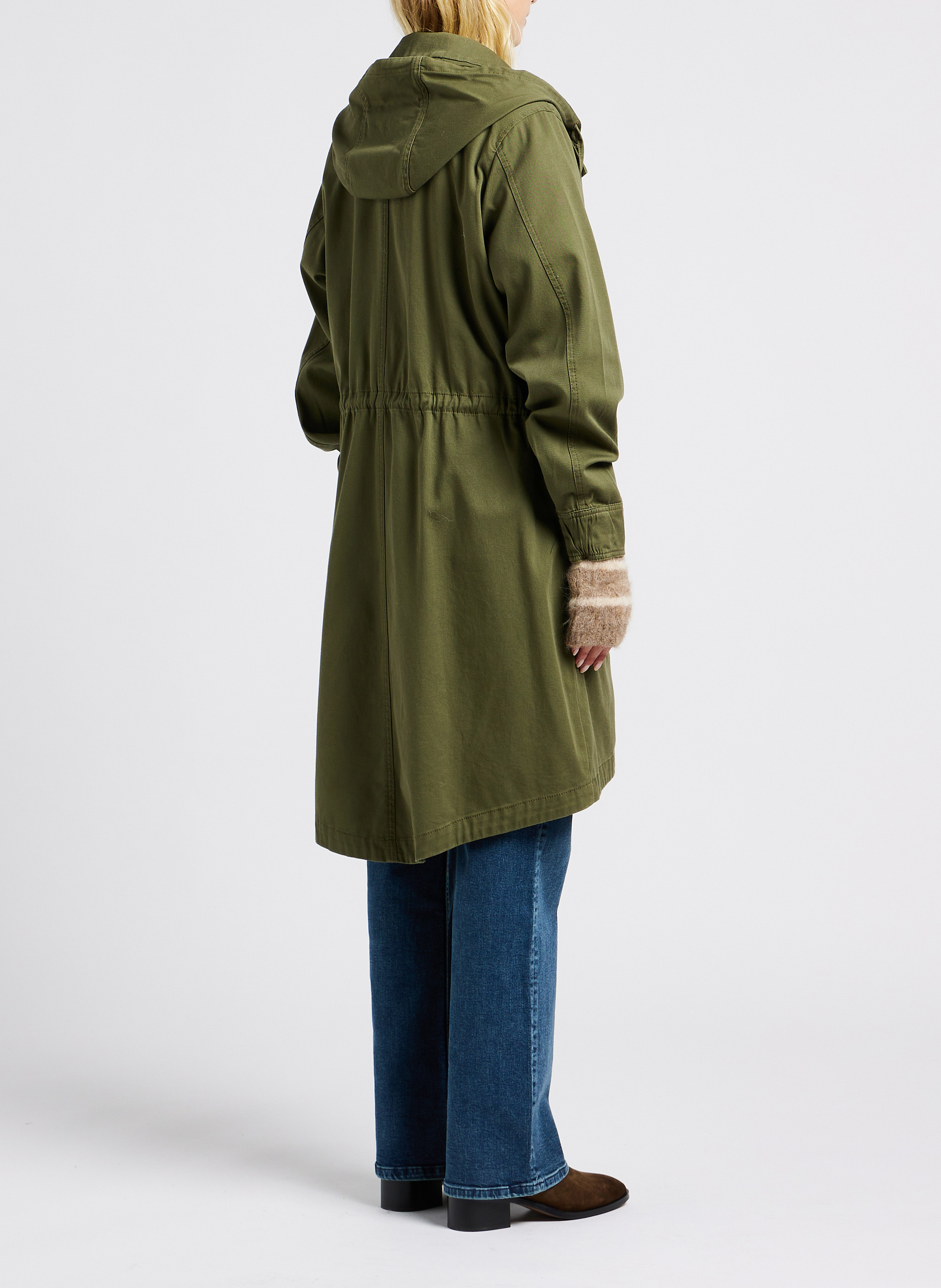 Leren enkellaarzen MI/MAI Kaki