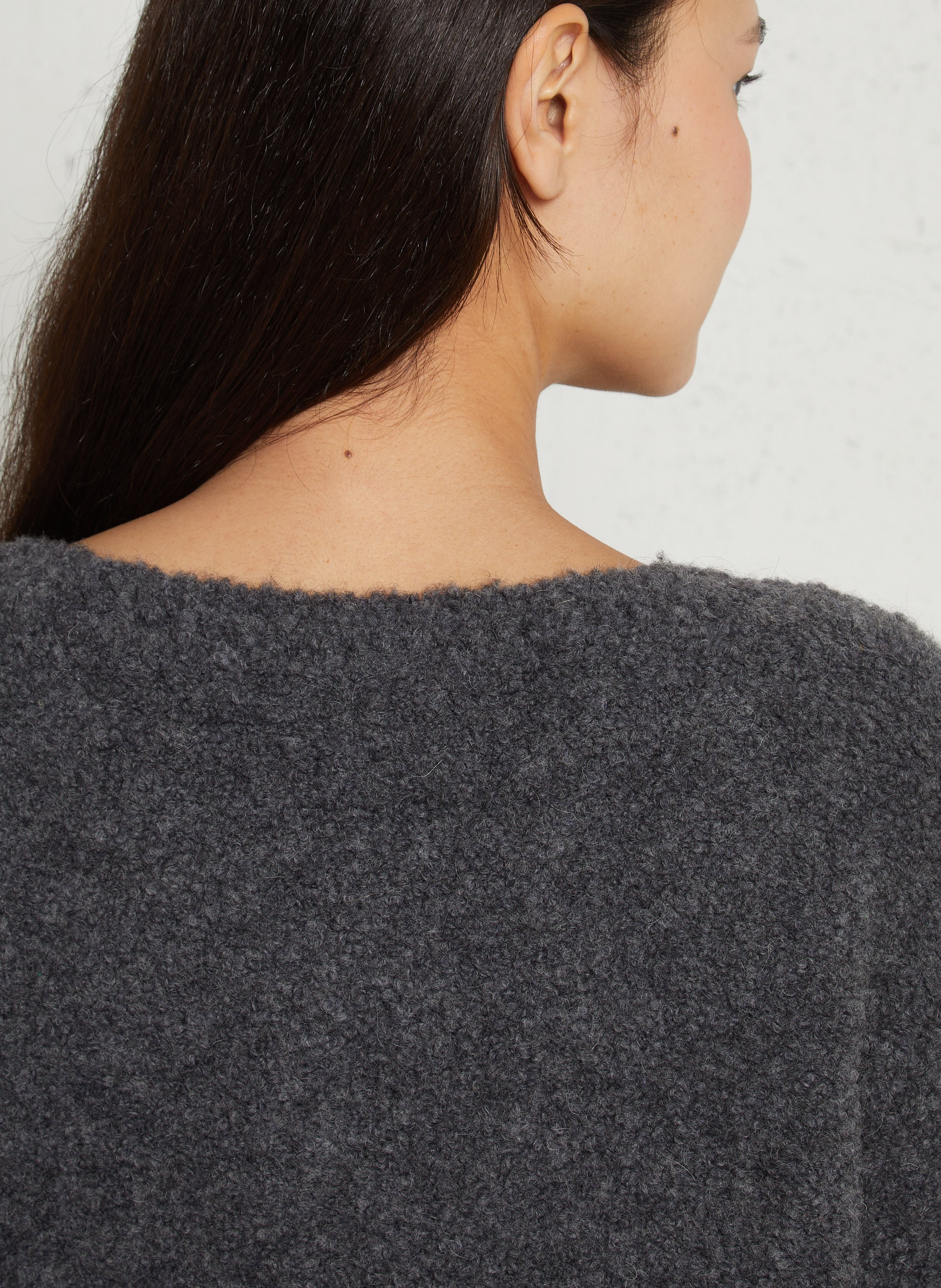 Oversized cardigan van wolmix AMERICAN VINTAGE Grijs