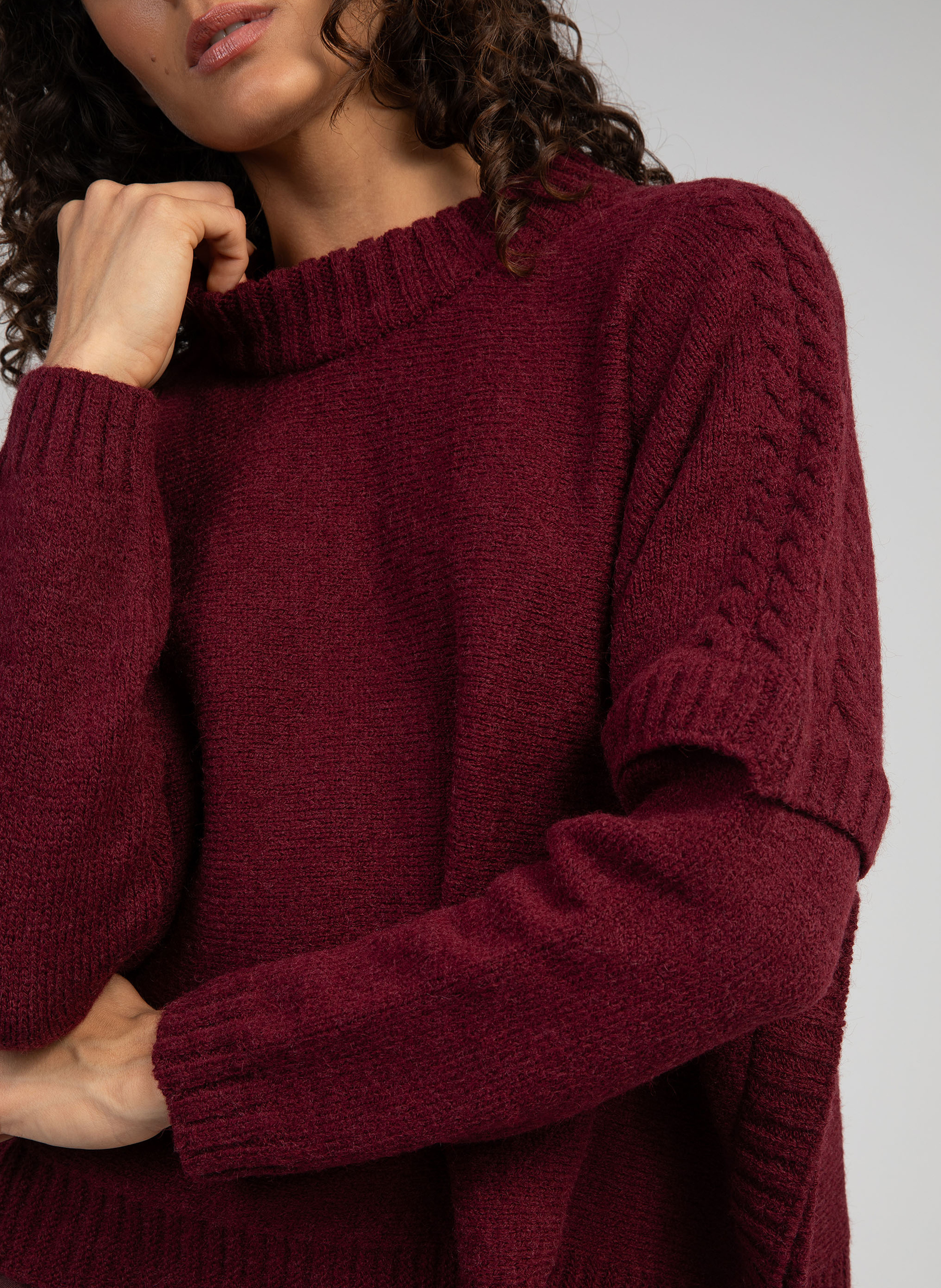 High-neck sweater AN'GE Plums