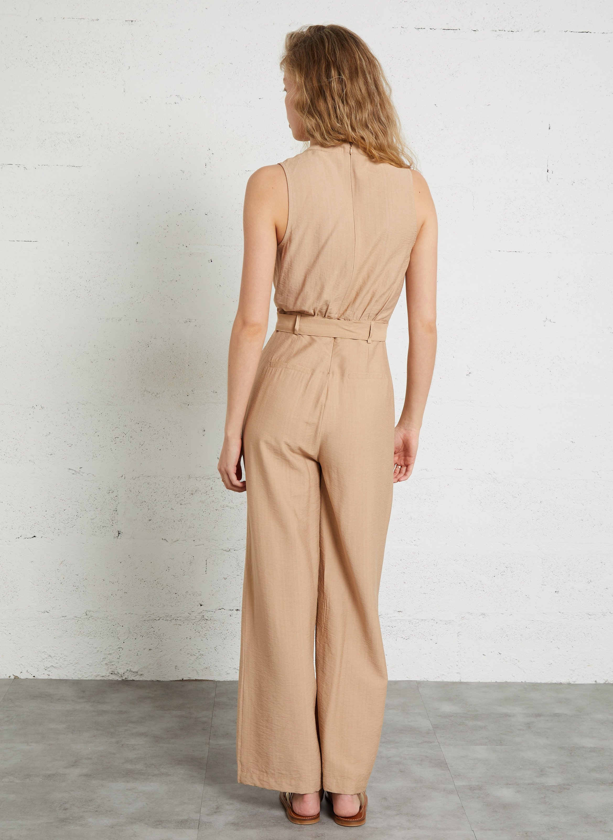 Sandales plates en cuir métallisé MAISON 123 Doré